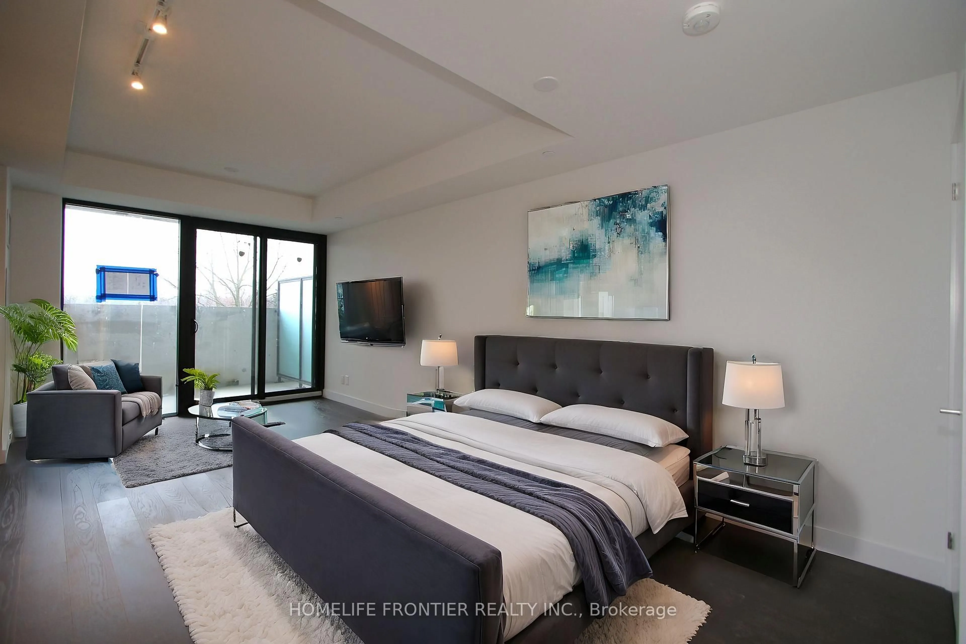 Bedroom with bed, unknown for 160 Kingsway Cres #416, Toronto Ontario M8X 2S4