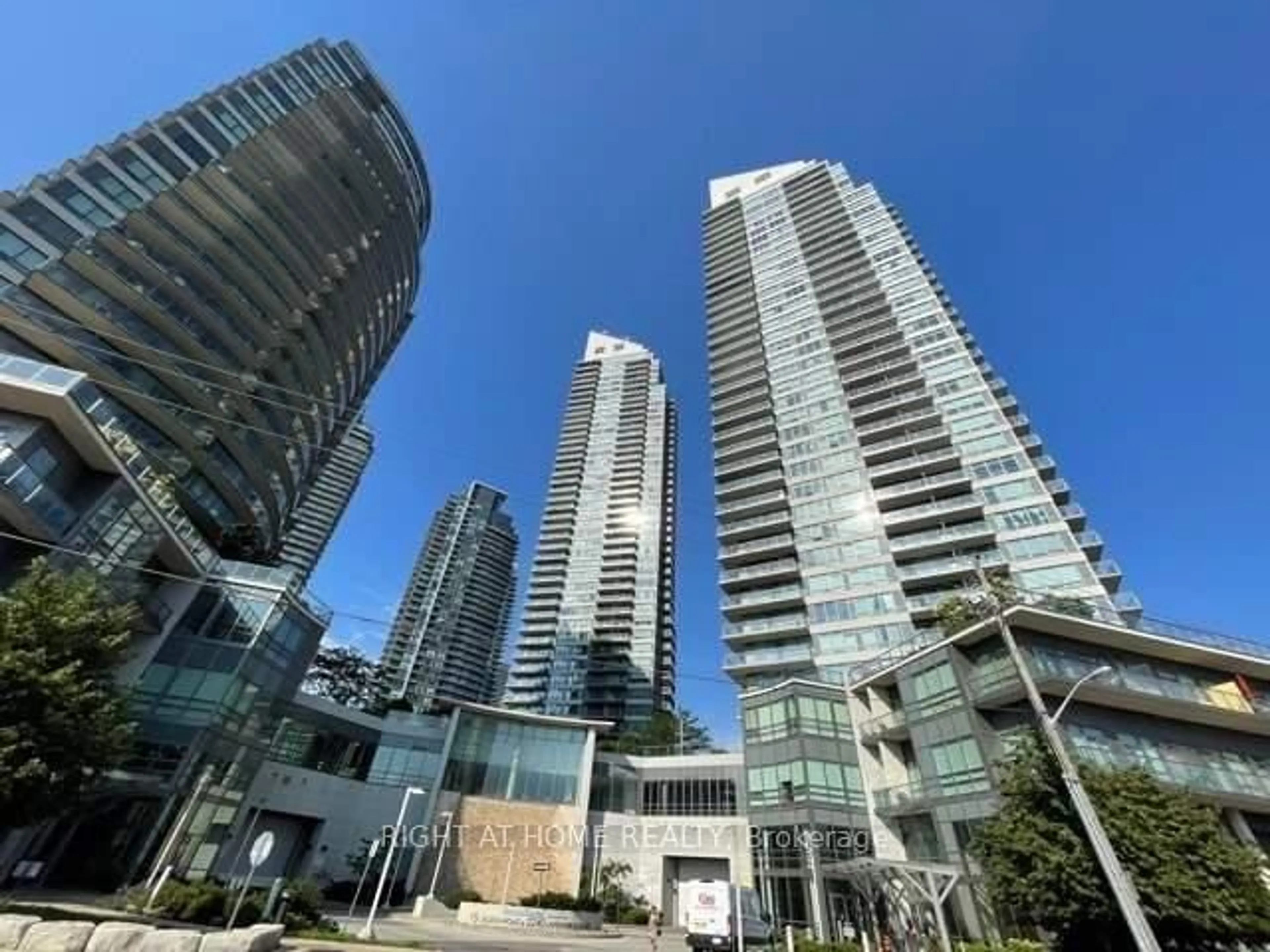 A pic from outside/outdoor area/front of a property/back of a property/a pic from drone, city buildings view from balcony for 2240 Lakeshore Blvd #2707, Toronto Ontario M8V 0B1