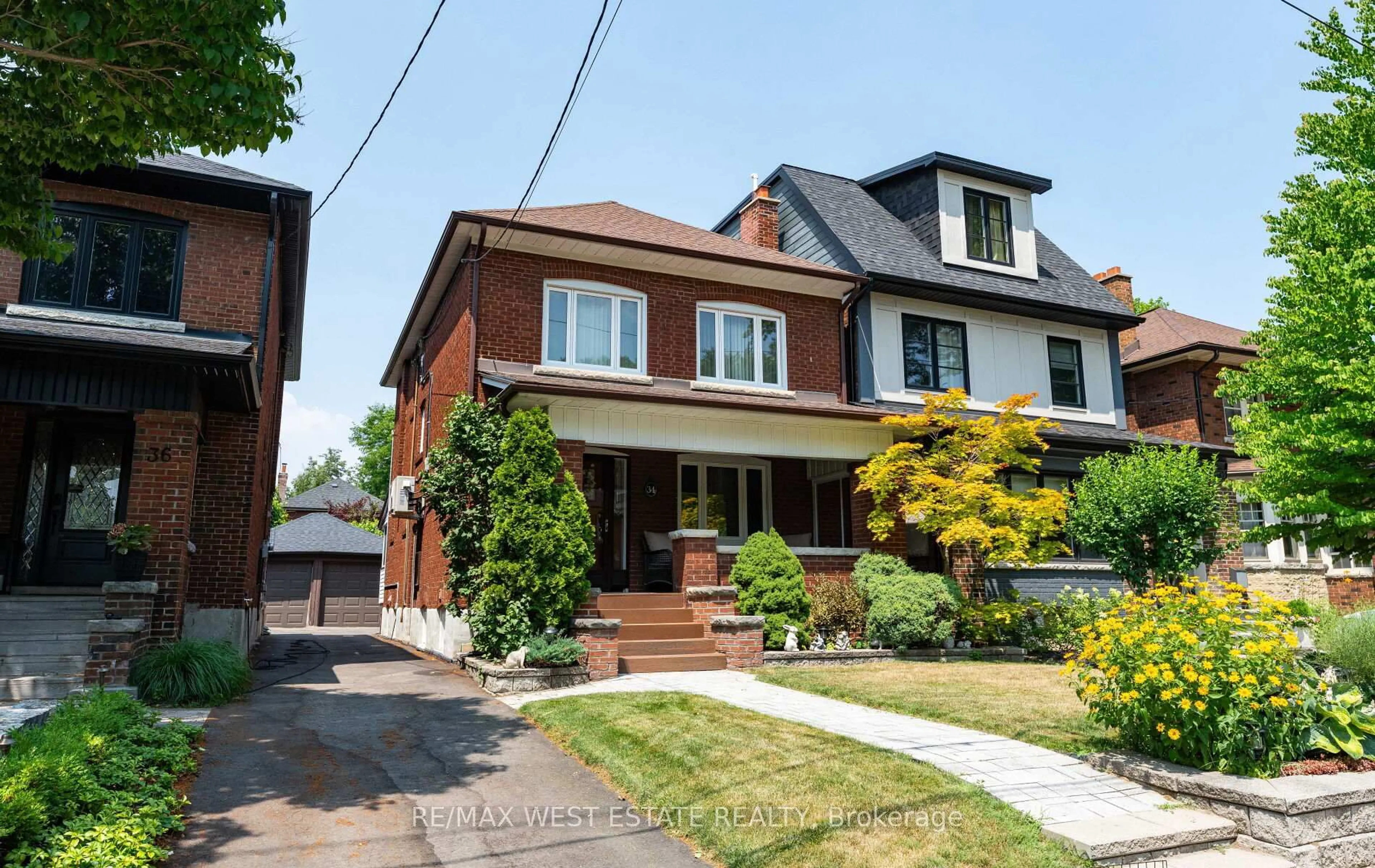 Home with brick exterior material, street for 34 Humberview Rd, Toronto Ontario M6S 1W6