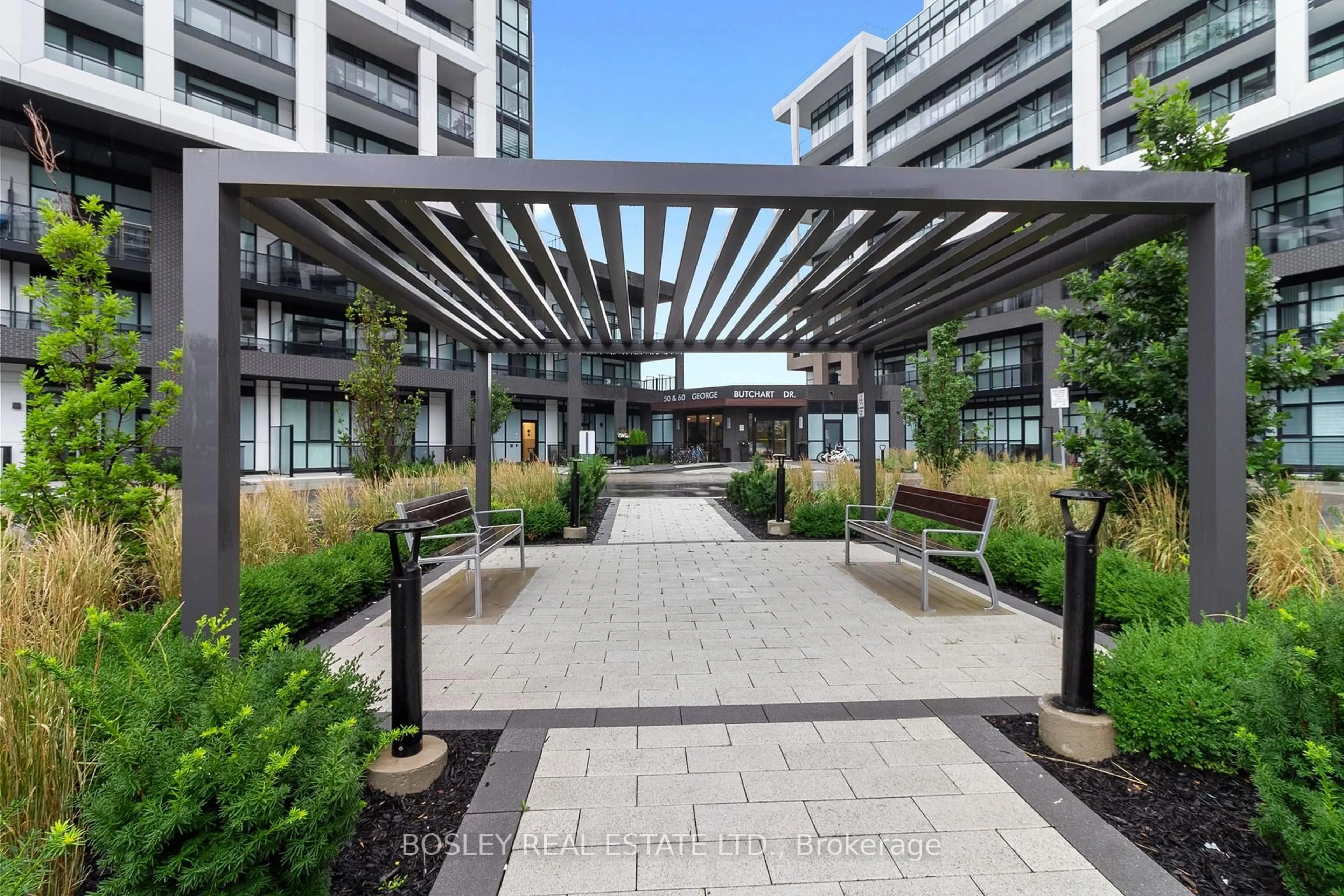 Patio, street for 50 George Butchart Dr #407, Toronto Ontario M3K 1Y2