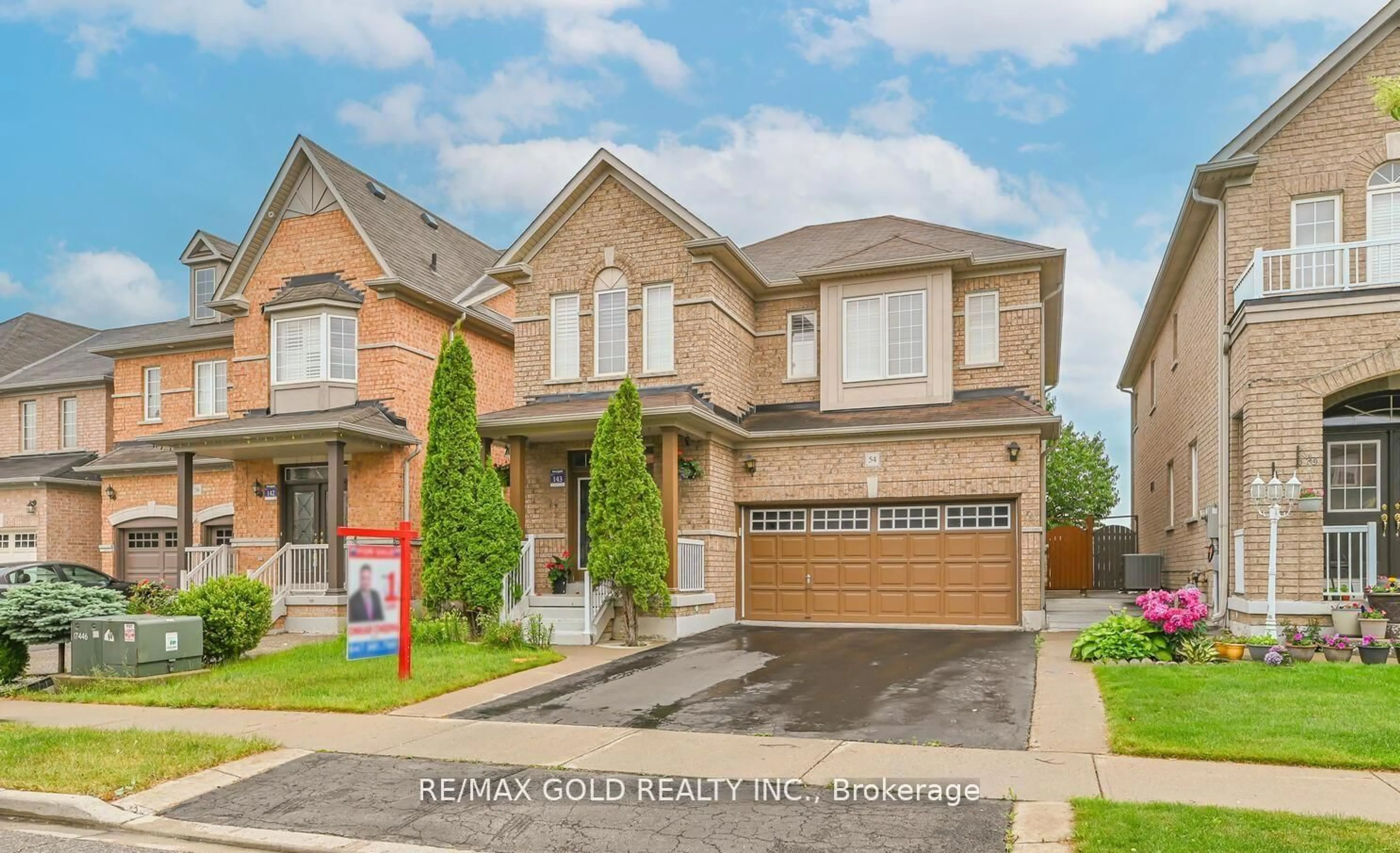 Home with brick exterior material, street for 54 Gamson Cres, Brampton Ontario L6R 0V6