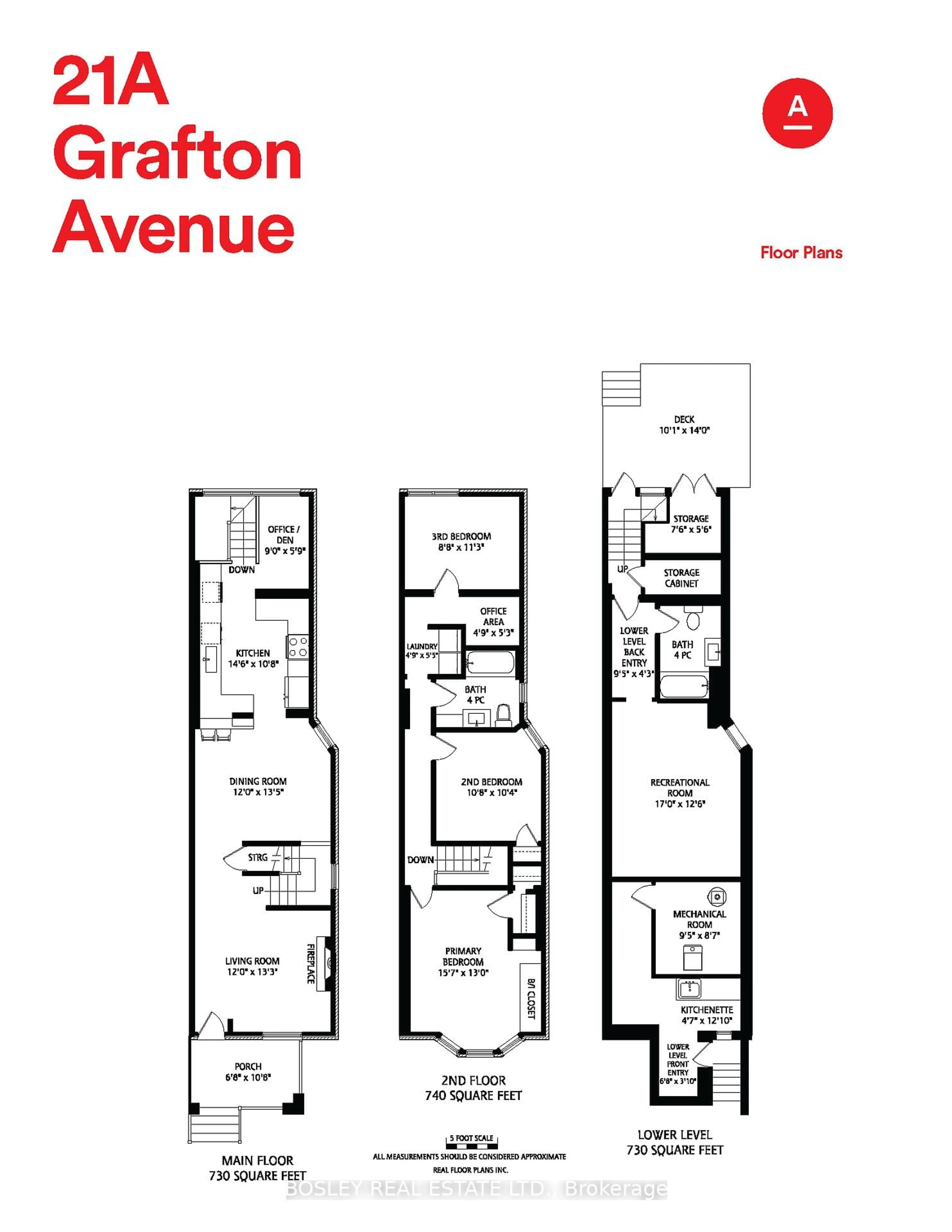 Floor plan for 21A Grafton Ave, Toronto Ontario M6R 1C3