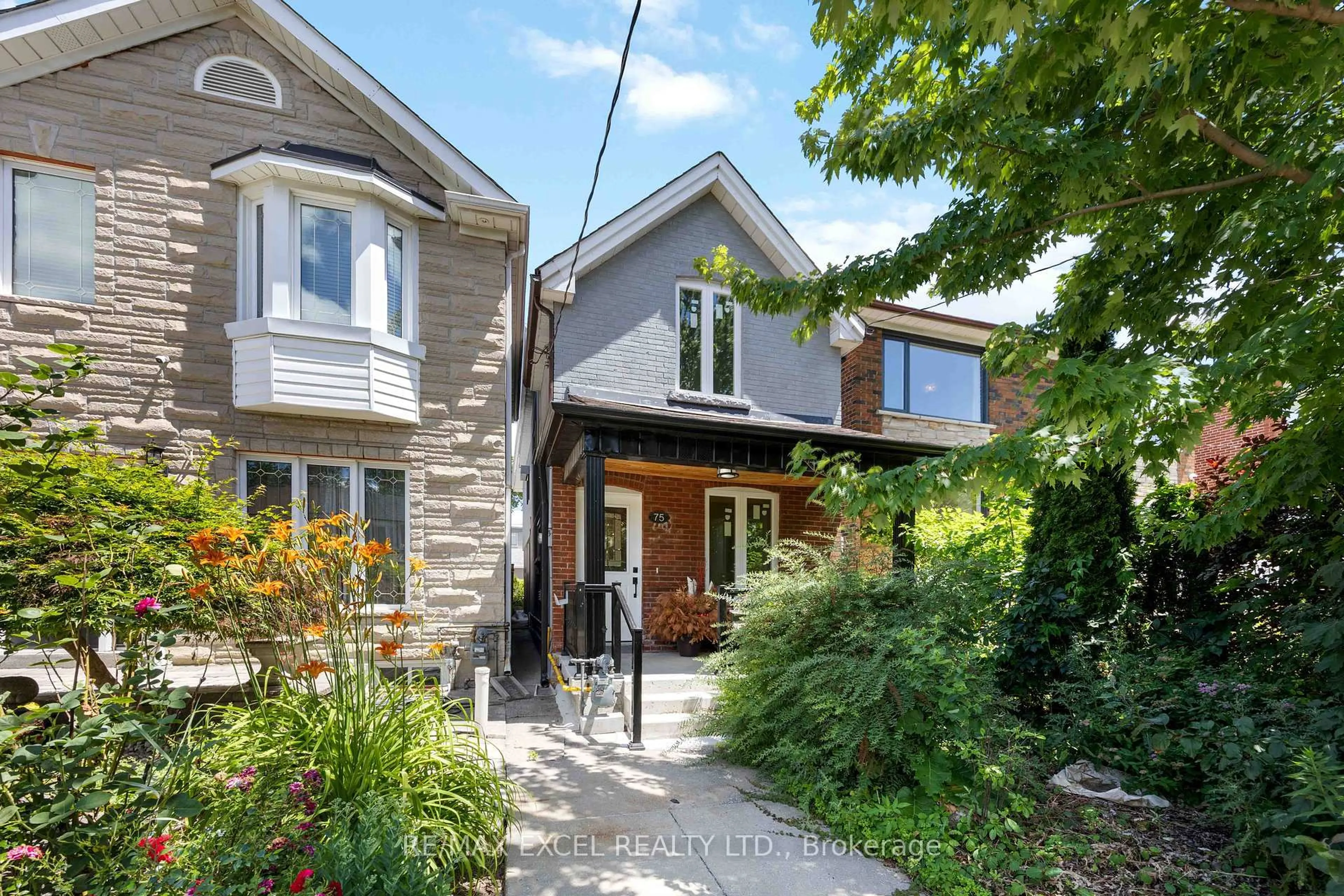 Home with brick exterior material, street for 75 Harvie Ave, Toronto Ontario M6E 4K4