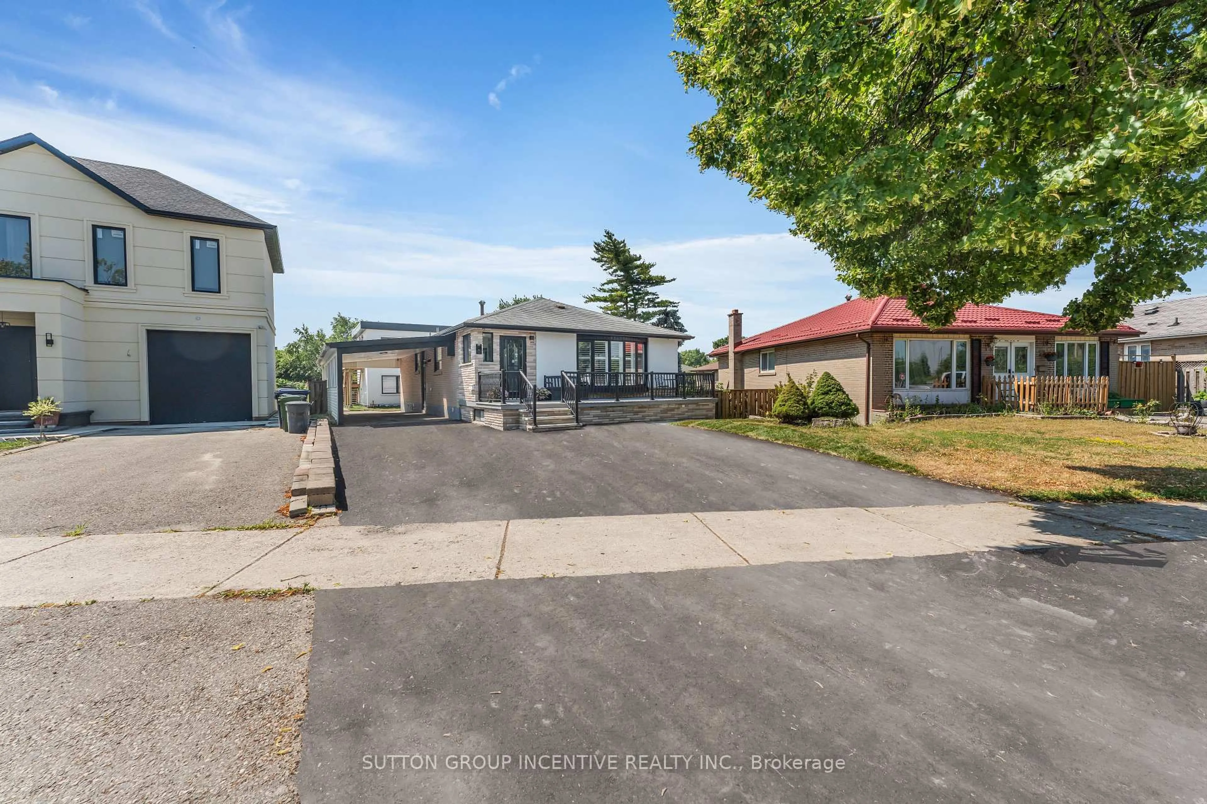 A pic from outside/outdoor area/front of a property/back of a property/a pic from drone, street for 55 Dorward Dr, Toronto Ontario M9V 2J4
