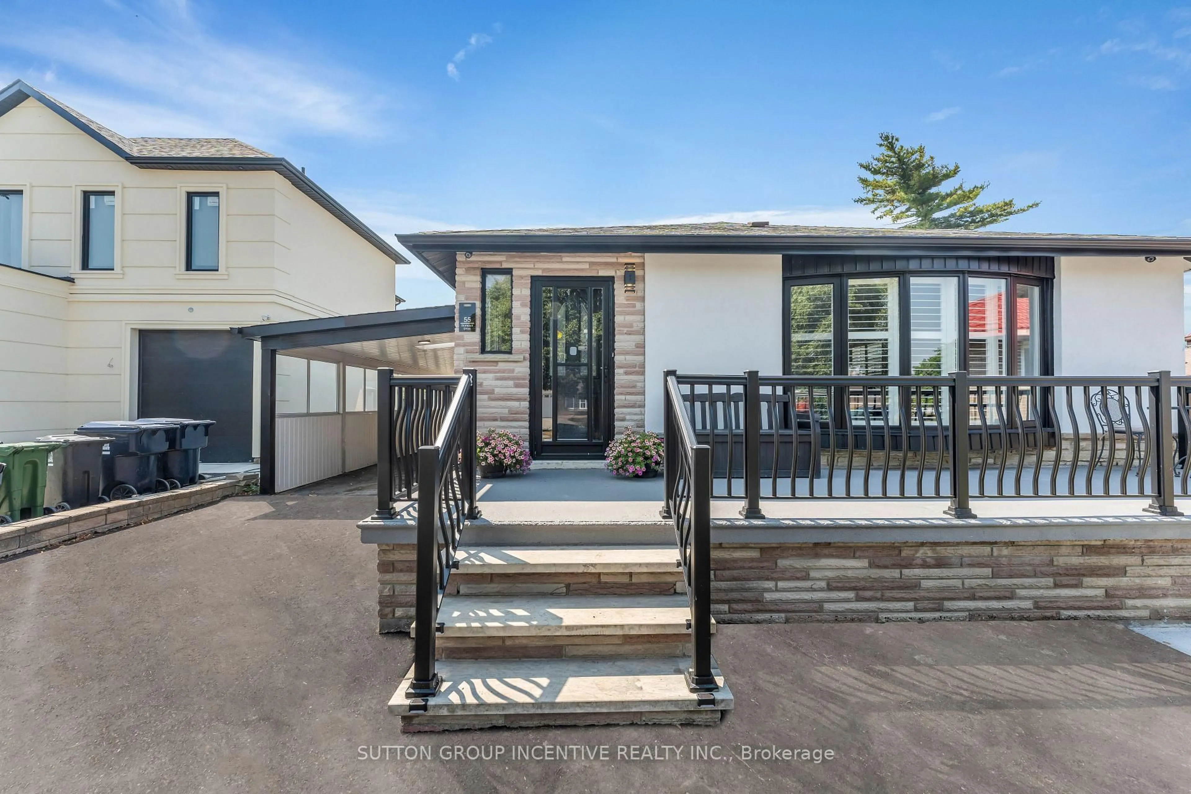 Home with vinyl exterior material, street for 55 Dorward Dr, Toronto Ontario M9V 2J4