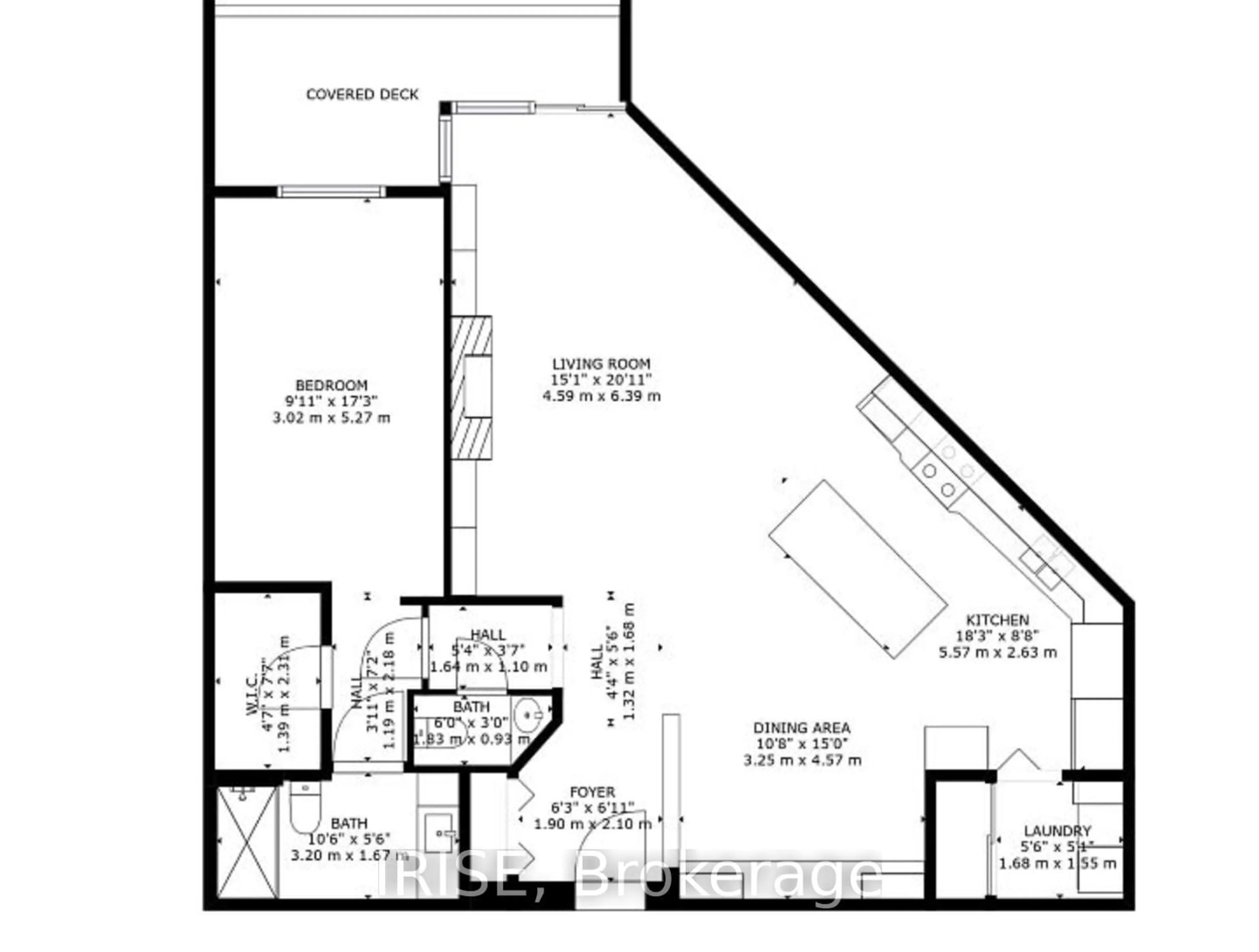 Floor plan for 100 Bronte Rd #304, Oakville Ontario L6L 6L5