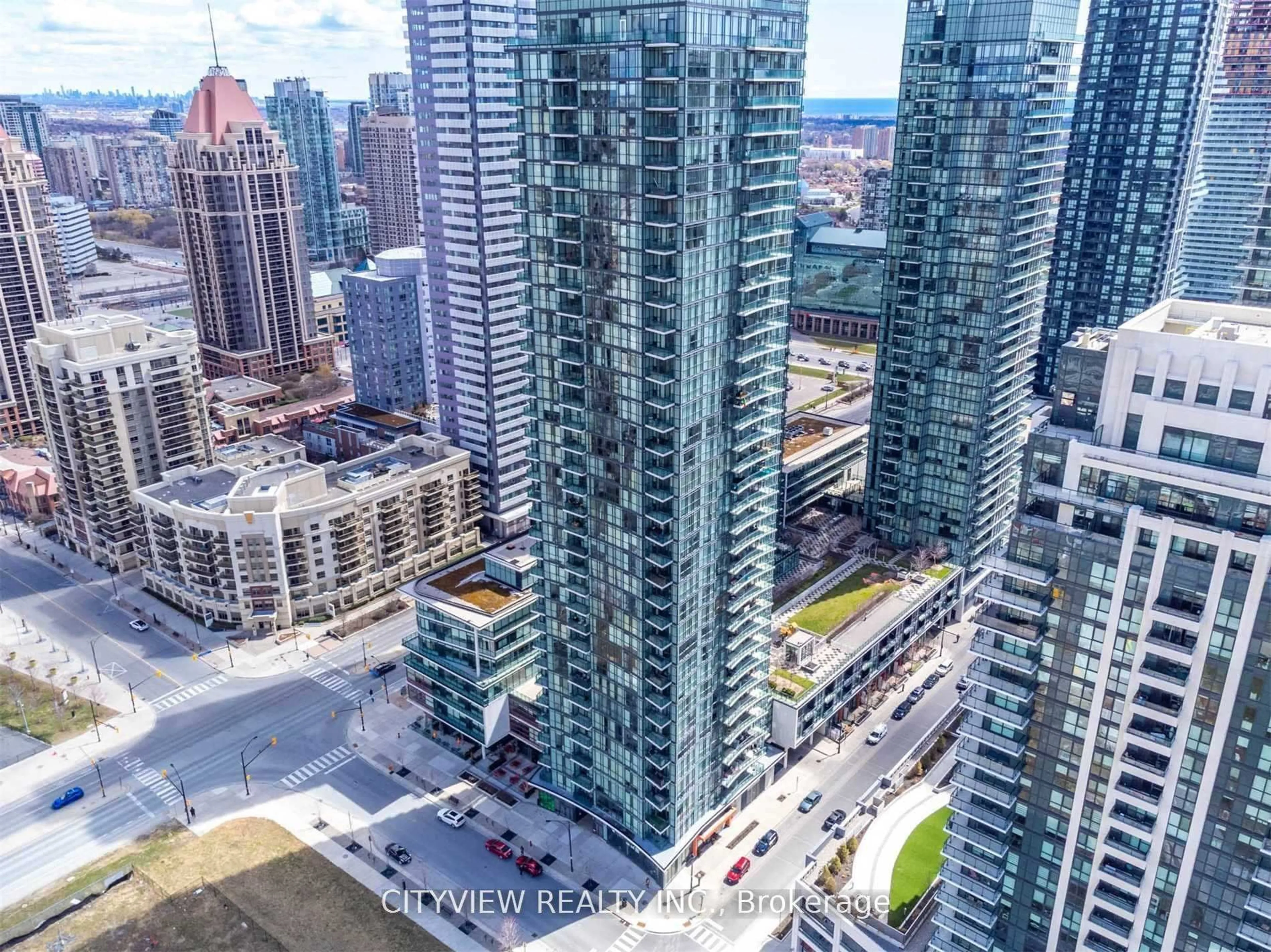 A pic from outside/outdoor area/front of a property/back of a property/a pic from drone, city buildings view from balcony for 4099 Brickstone Mews #707, Mississauga Ontario L5B 0H3