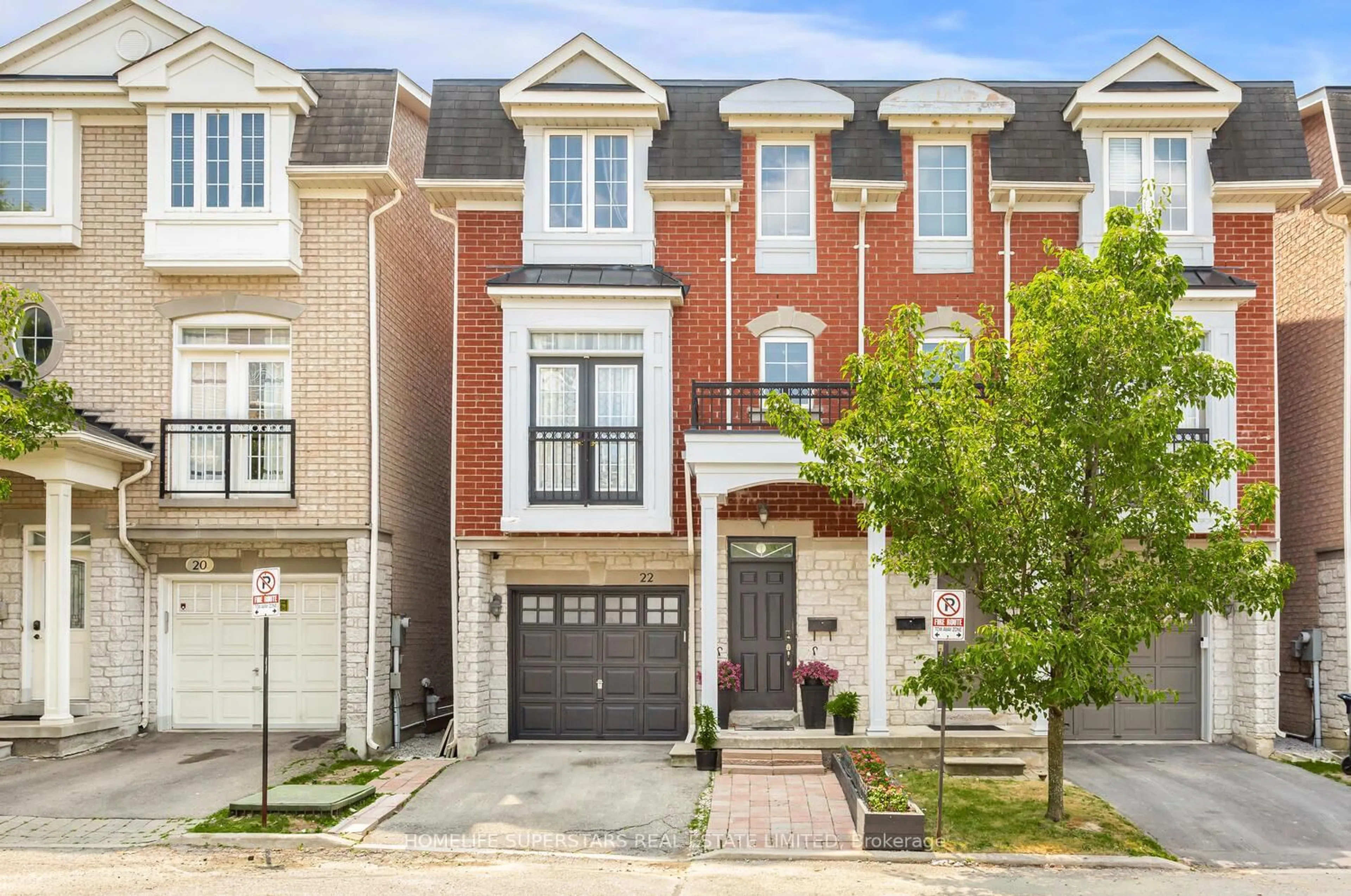 Home with brick exterior material, street for 22 Lambrinos Lane, Toronto Ontario M3N 0A1