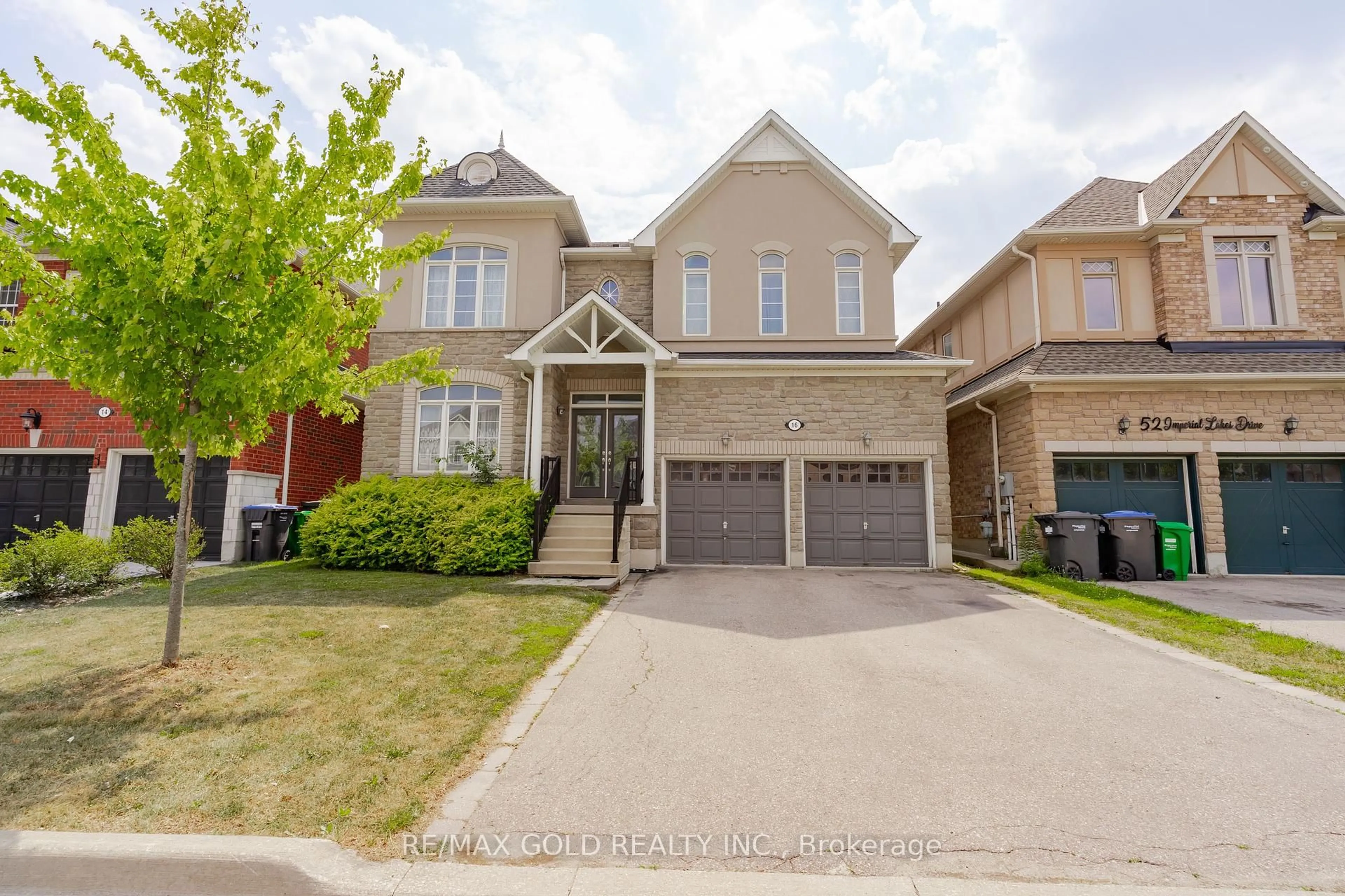 Home with brick exterior material, street for 16 Palmvalley Dr, Brampton Ontario L6P 2V4