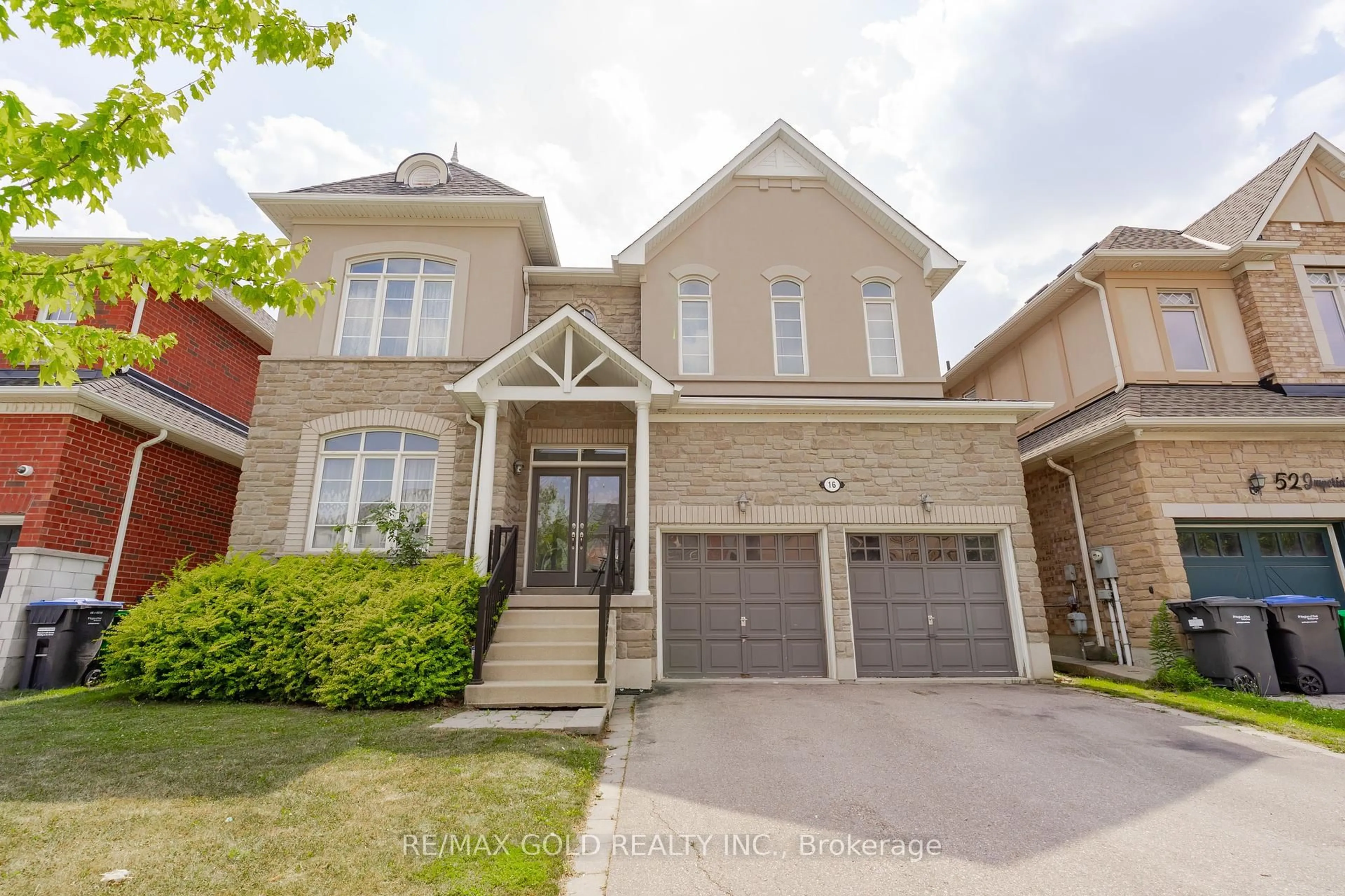 Home with brick exterior material, street for 16 Palmvalley Dr, Brampton Ontario L6P 2V4