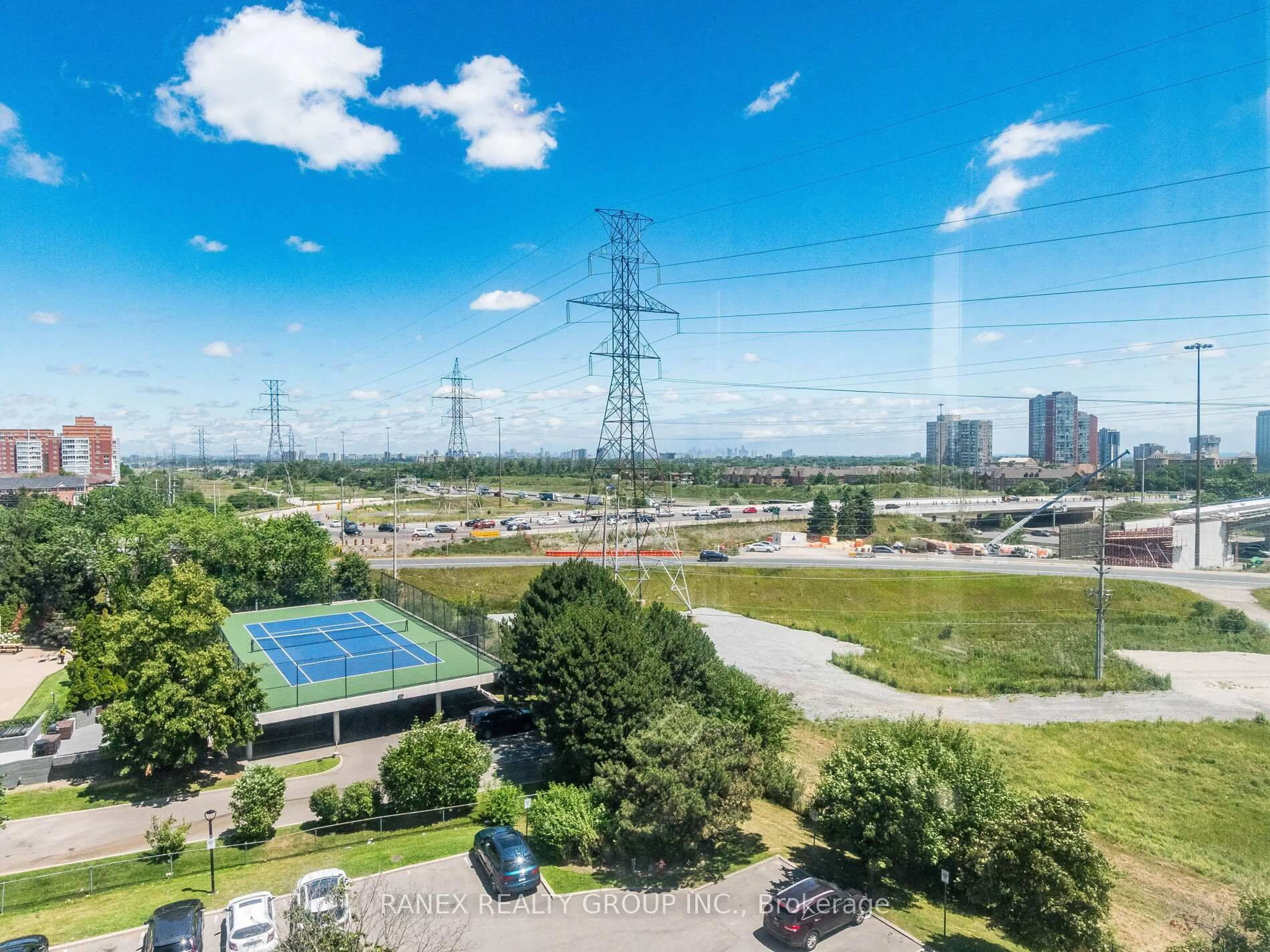 A pic from outside/outdoor area/front of a property/back of a property/a pic from drone, city buildings view from balcony for 4460 Tucana Crt #704, Mississauga Ontario L5R 3K9