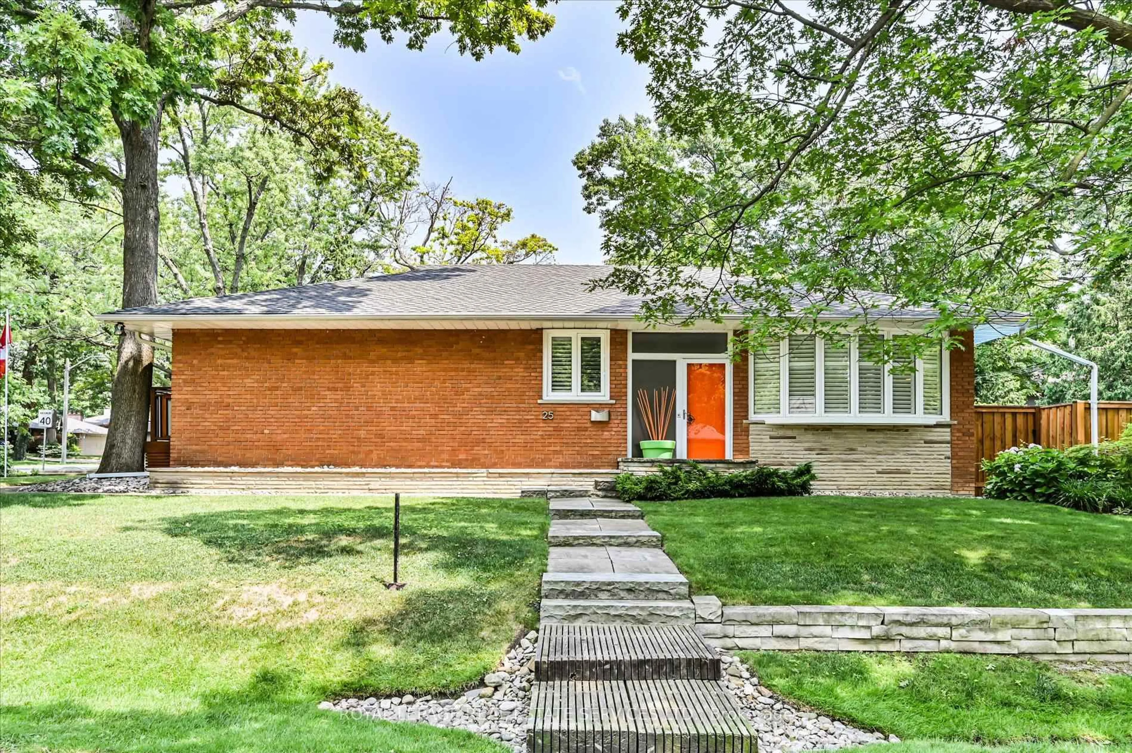 Home with brick exterior material, street for 25 Ashford Dr, Toronto Ontario M9B 5X1