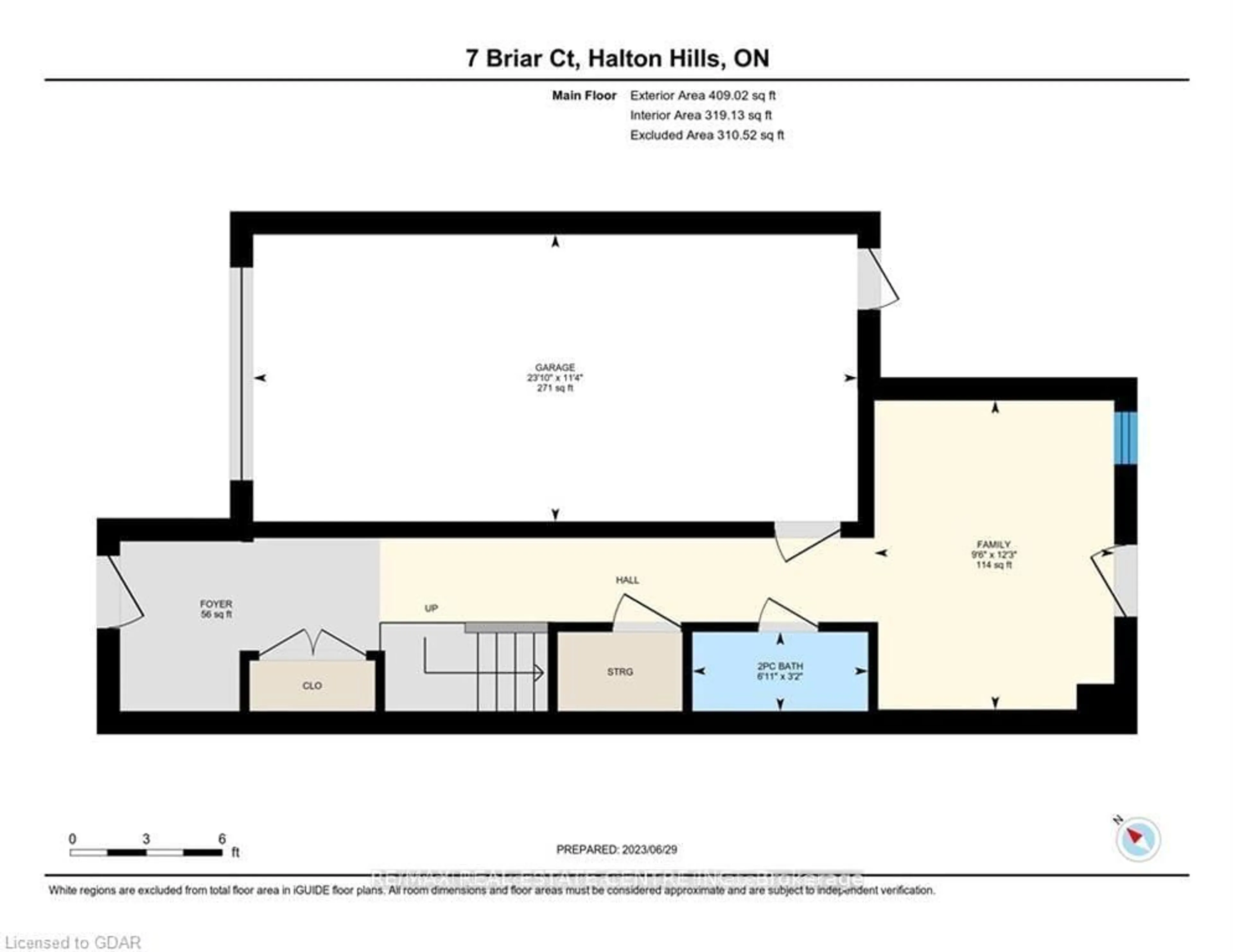 Floor plan for 7 Briar Crt, Halton Hills Ontario L7G 0P5