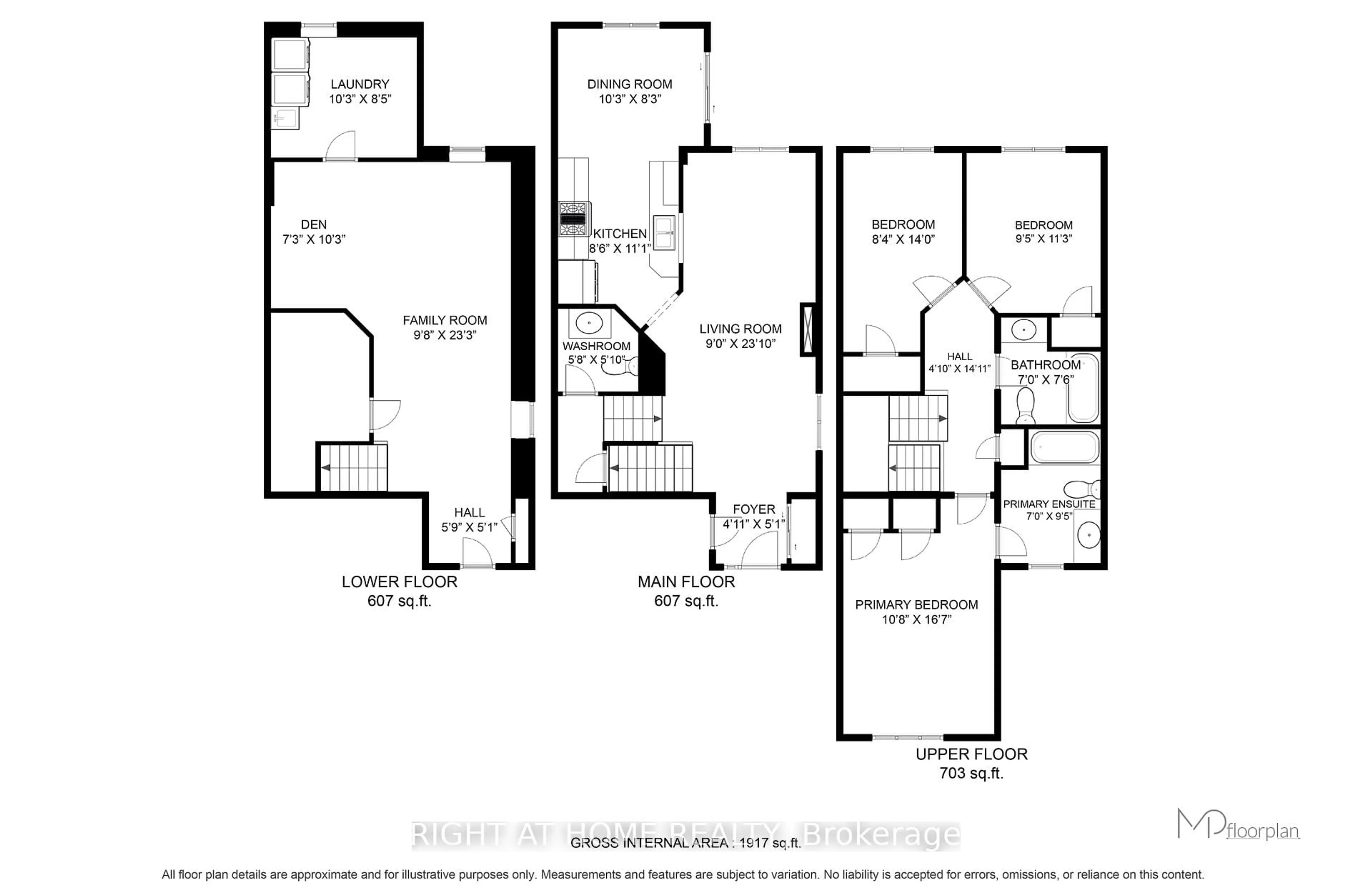 Floor plan for 2304 Newcastle Cres, Oakville Ontario L6M 4P5