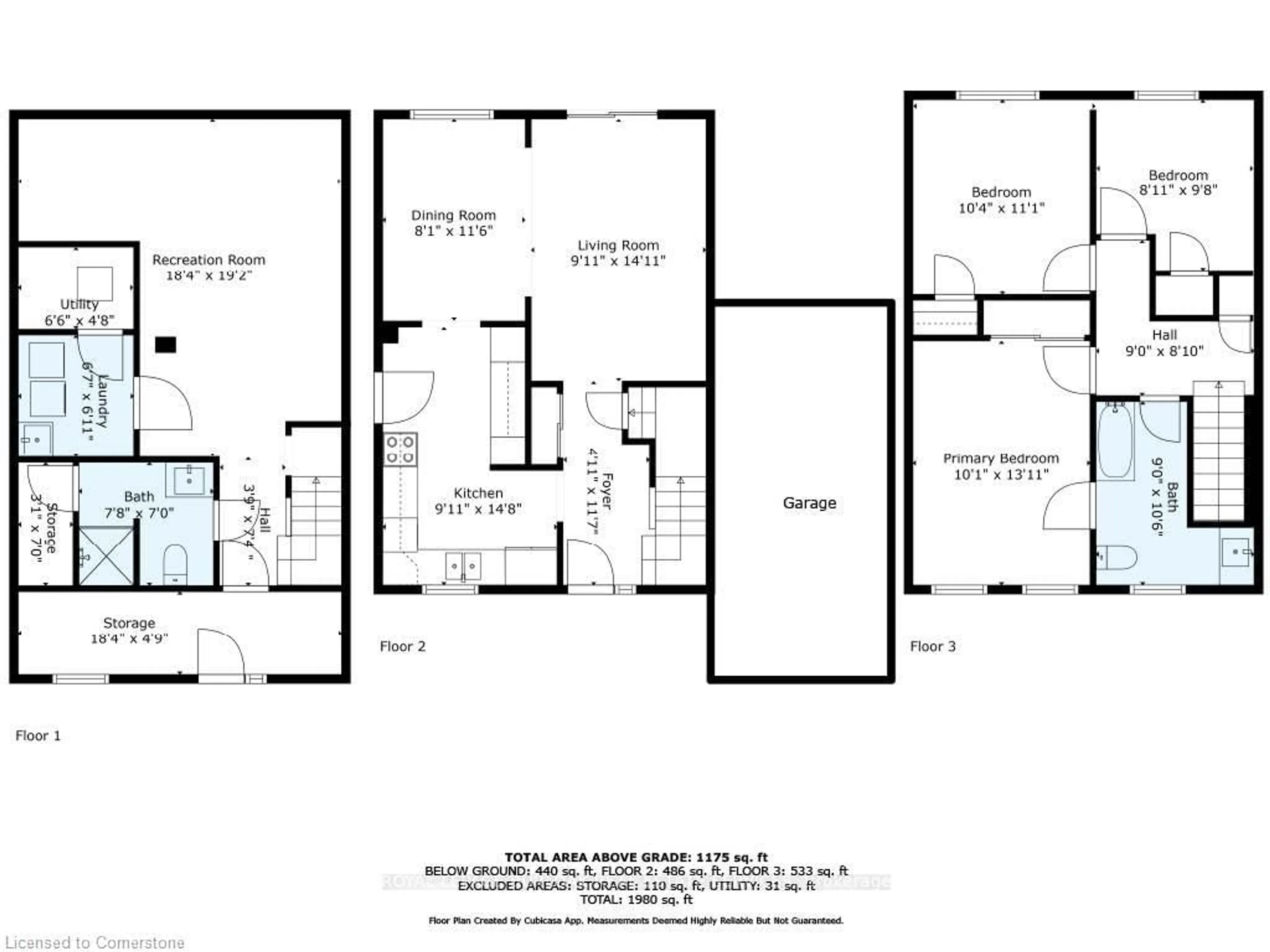 Floor plan for 1386 Treeland St, Burlington Ontario L7R 4P4