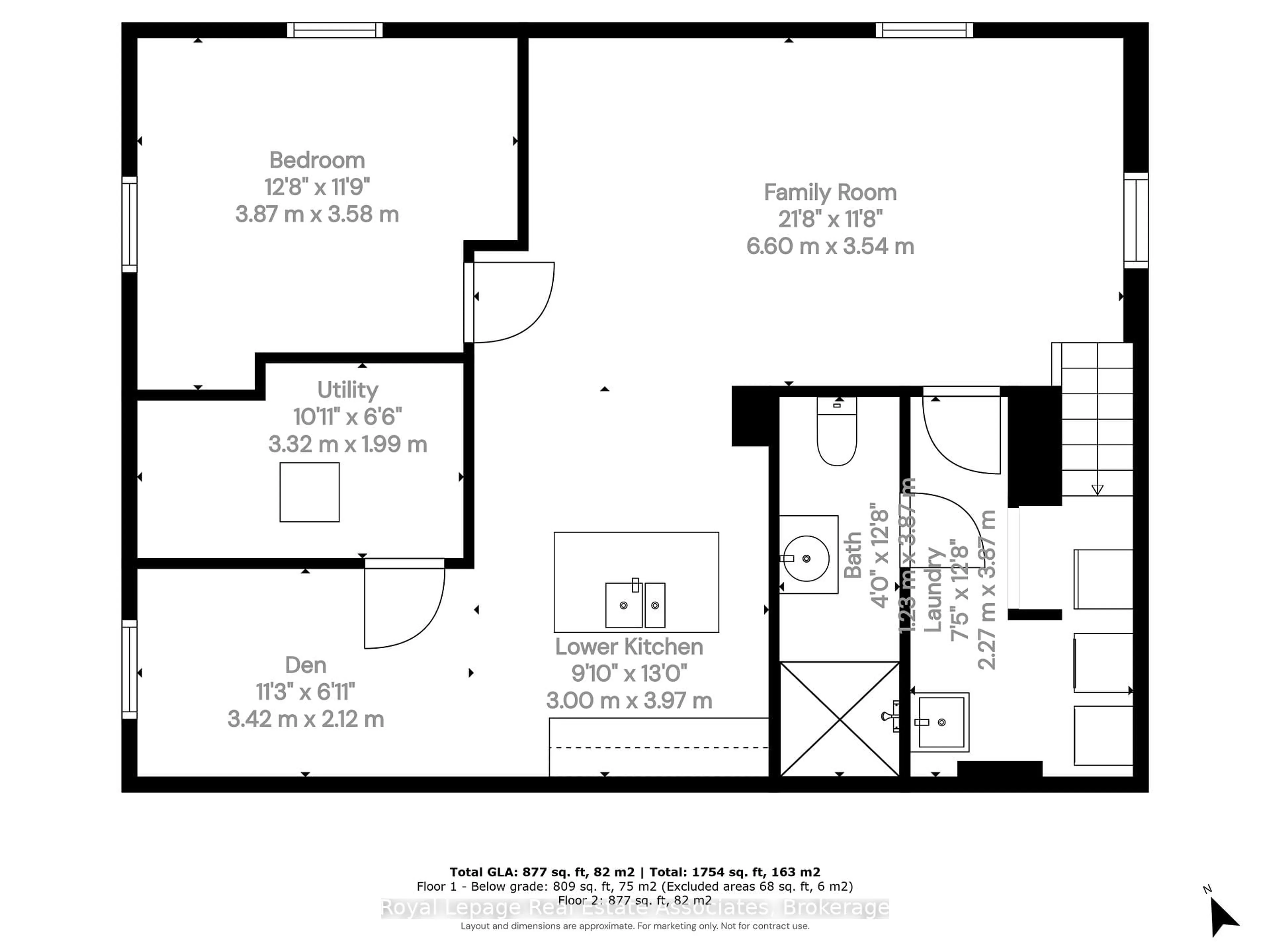 Floor plan for 107 Court St, Milton Ontario L9T 2S4