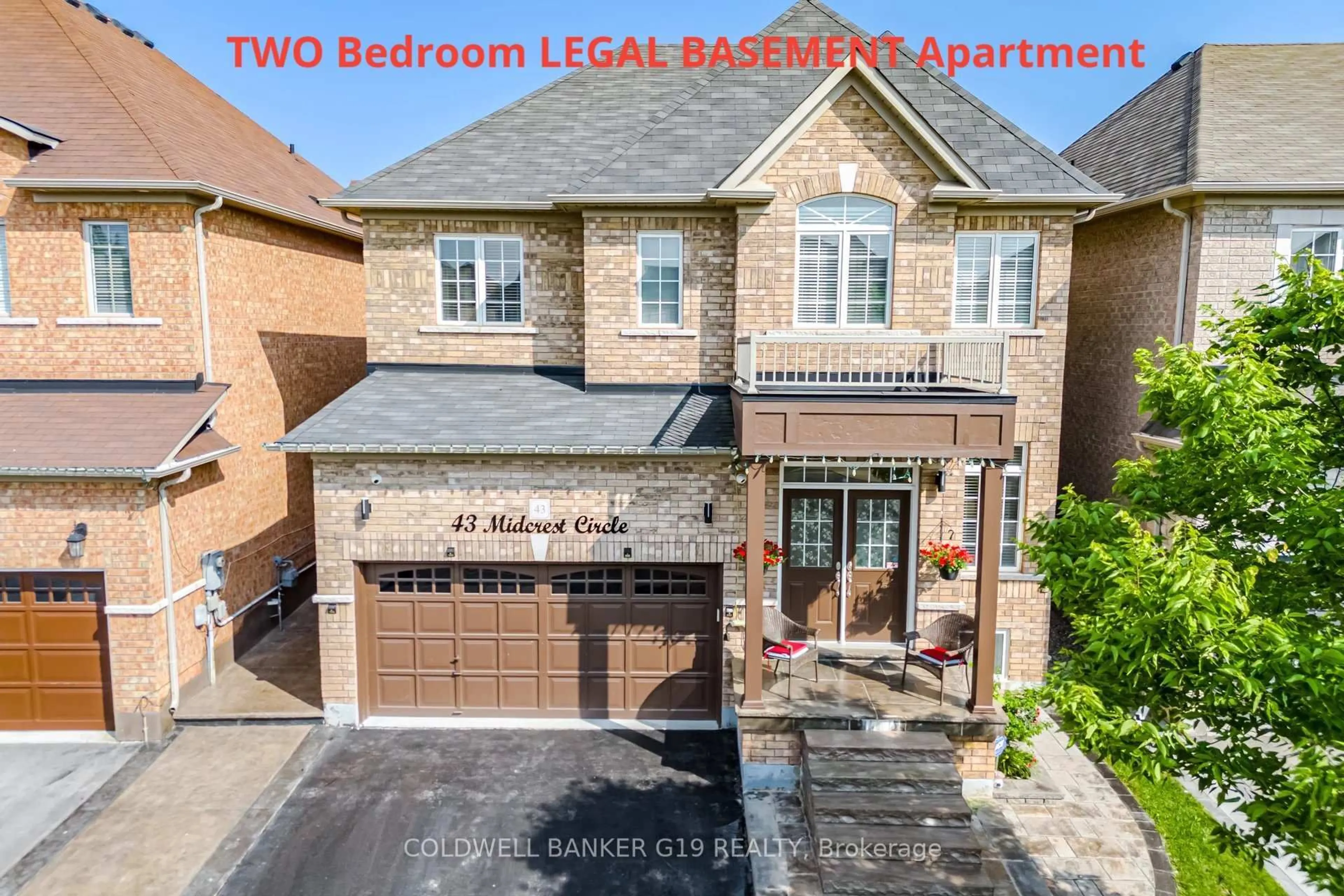 Home with brick exterior material, street for 43 Midcrest Circ, Brampton Ontario L6Y 0W6