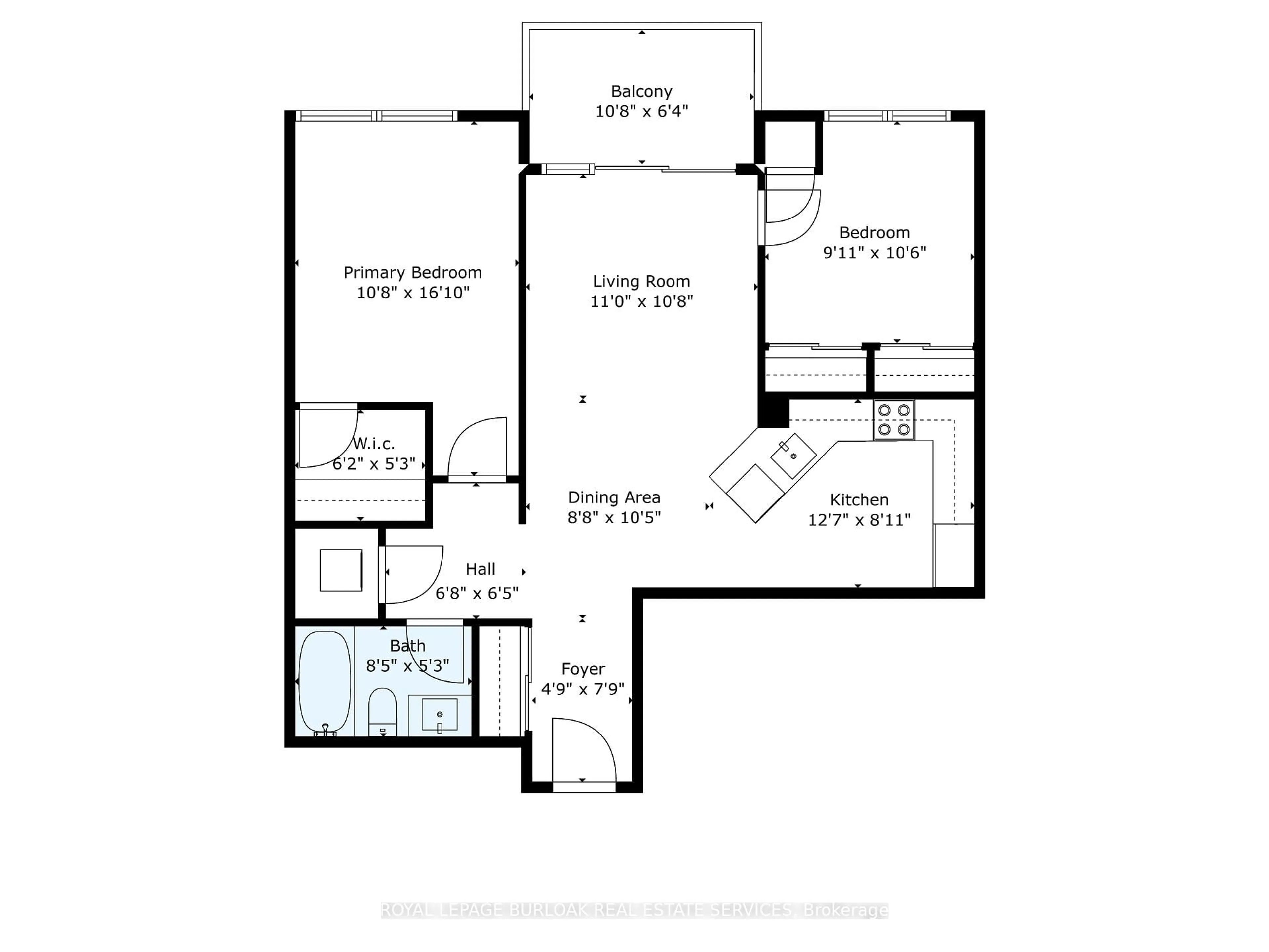 Floor plan for 551 Maple Ave #814, Burlington Ontario L7S 1M7