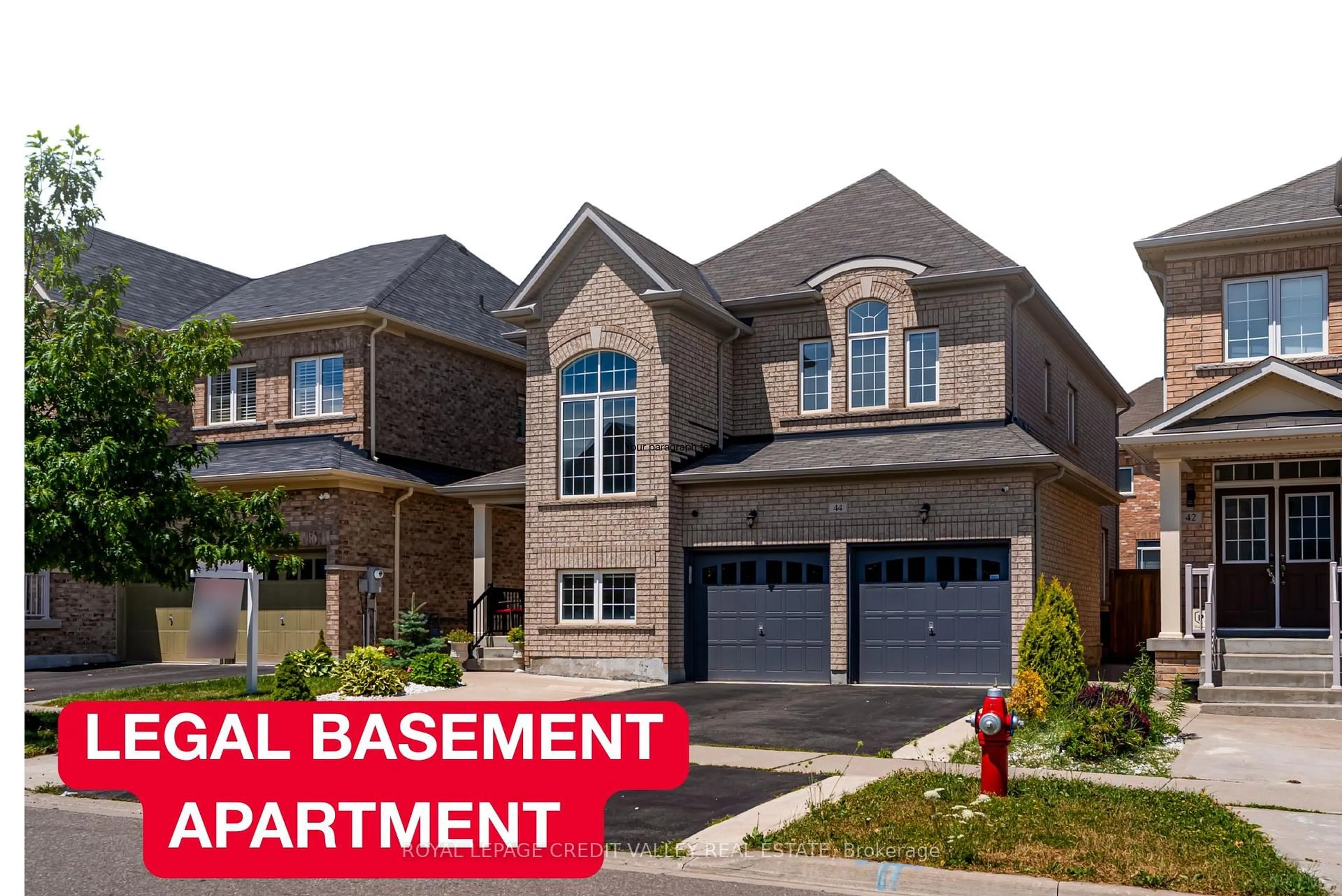 Home with brick exterior material, street for 44 Walbrook Rd, Brampton Ontario L6X 4N4