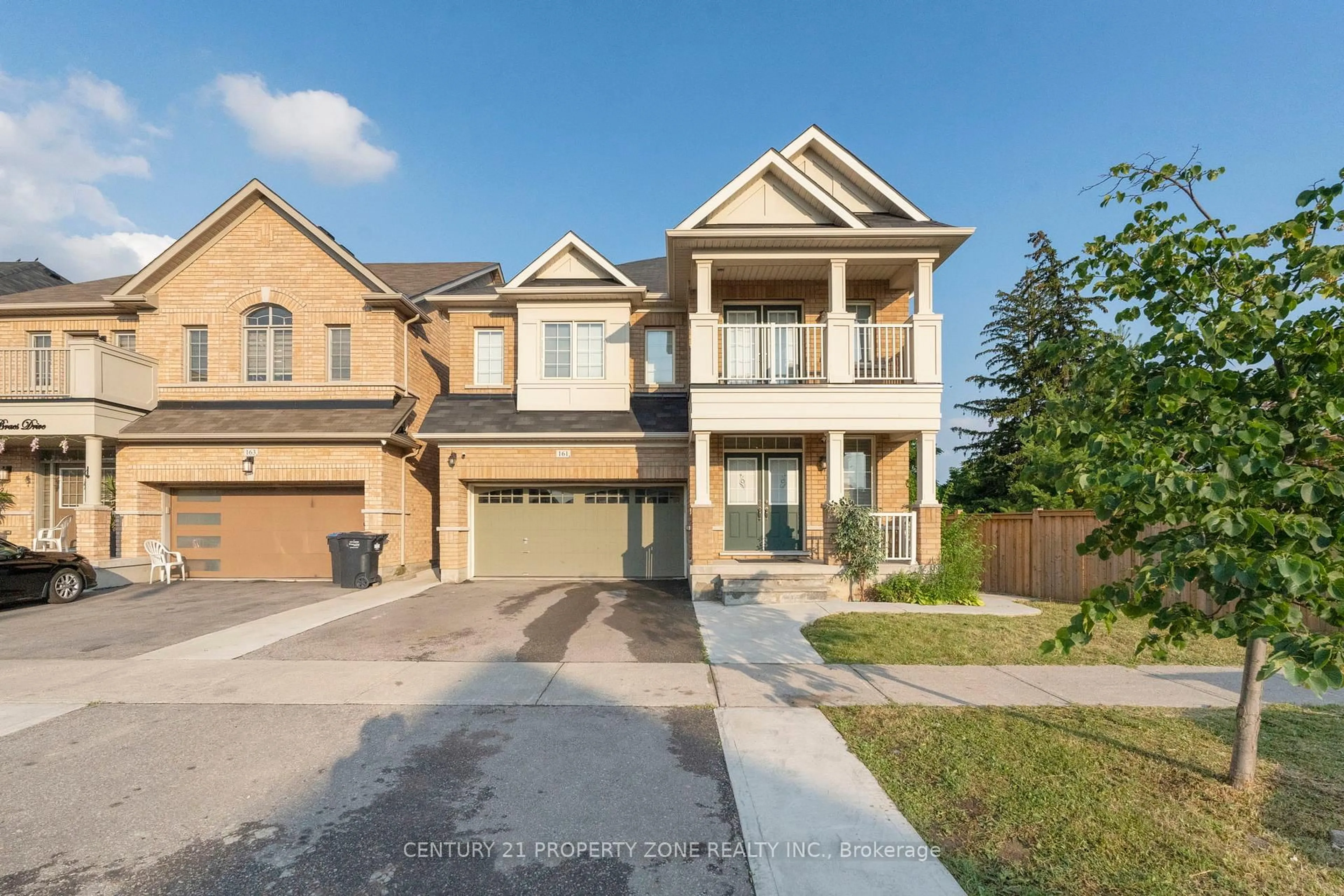Home with brick exterior material, street for 161 Bonnie Braes Dr, Brampton Ontario L6Y 0H8