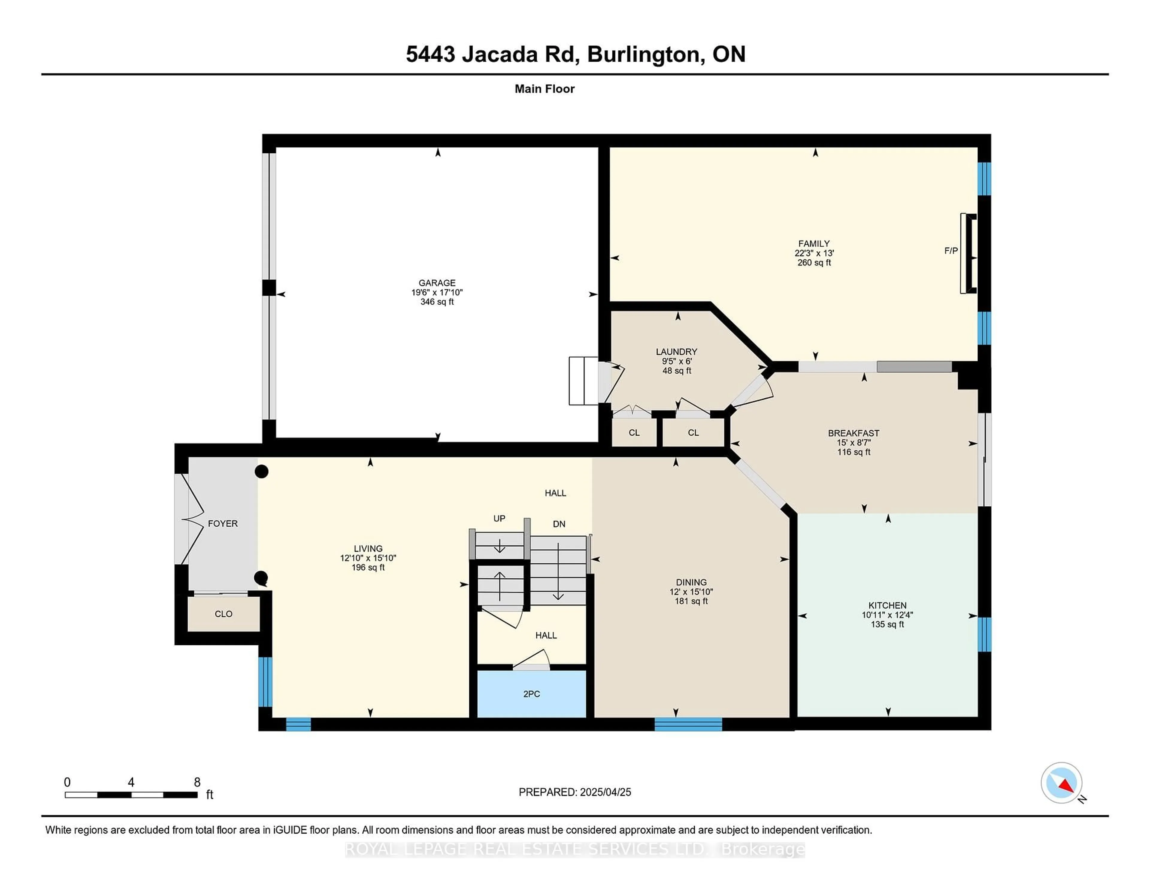 Floor plan for 5443 Jacada Rd, Burlington Ontario L7L 7N3