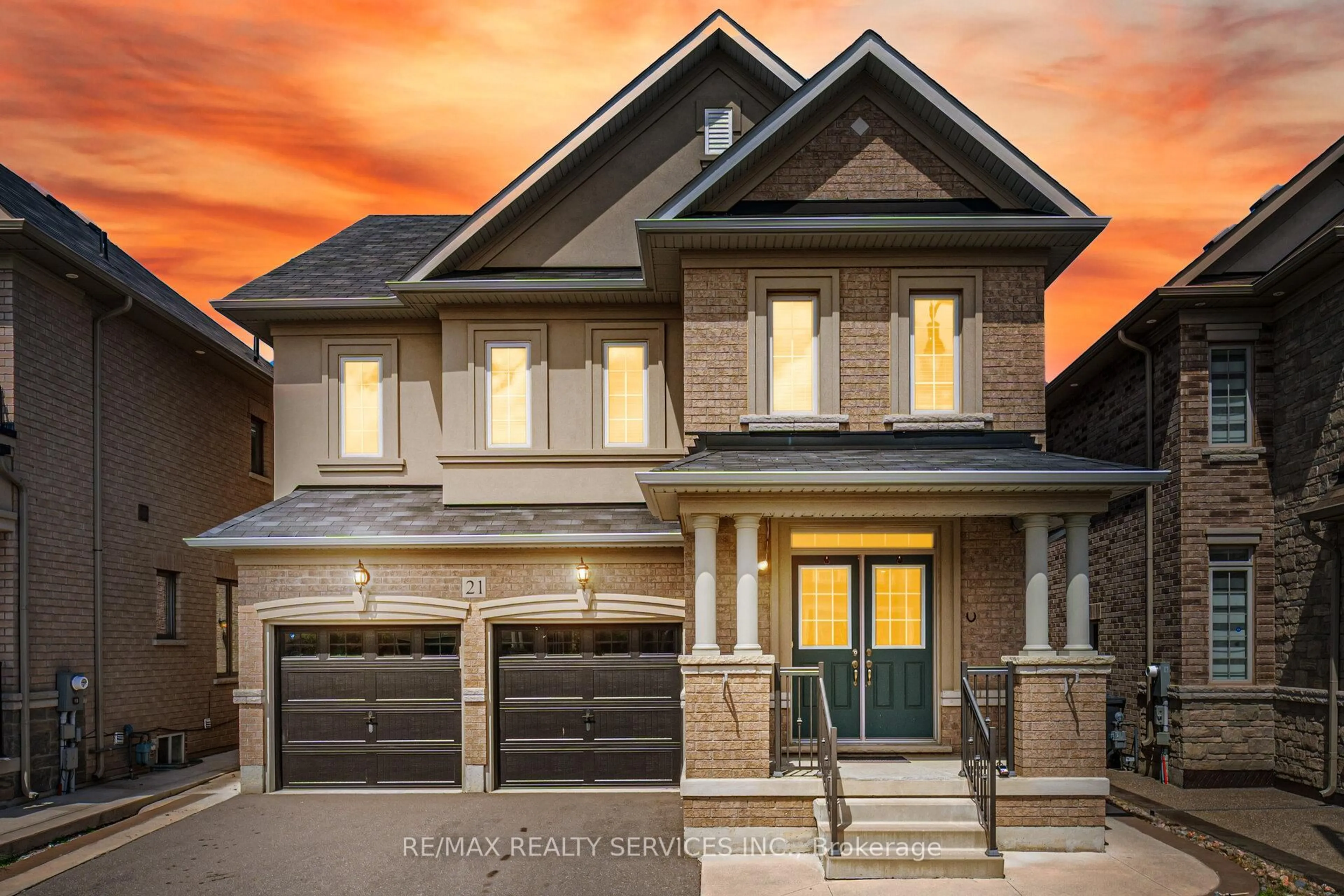 Home with brick exterior material, street for 21 Magical Rd, Brampton Ontario L7A 4P8