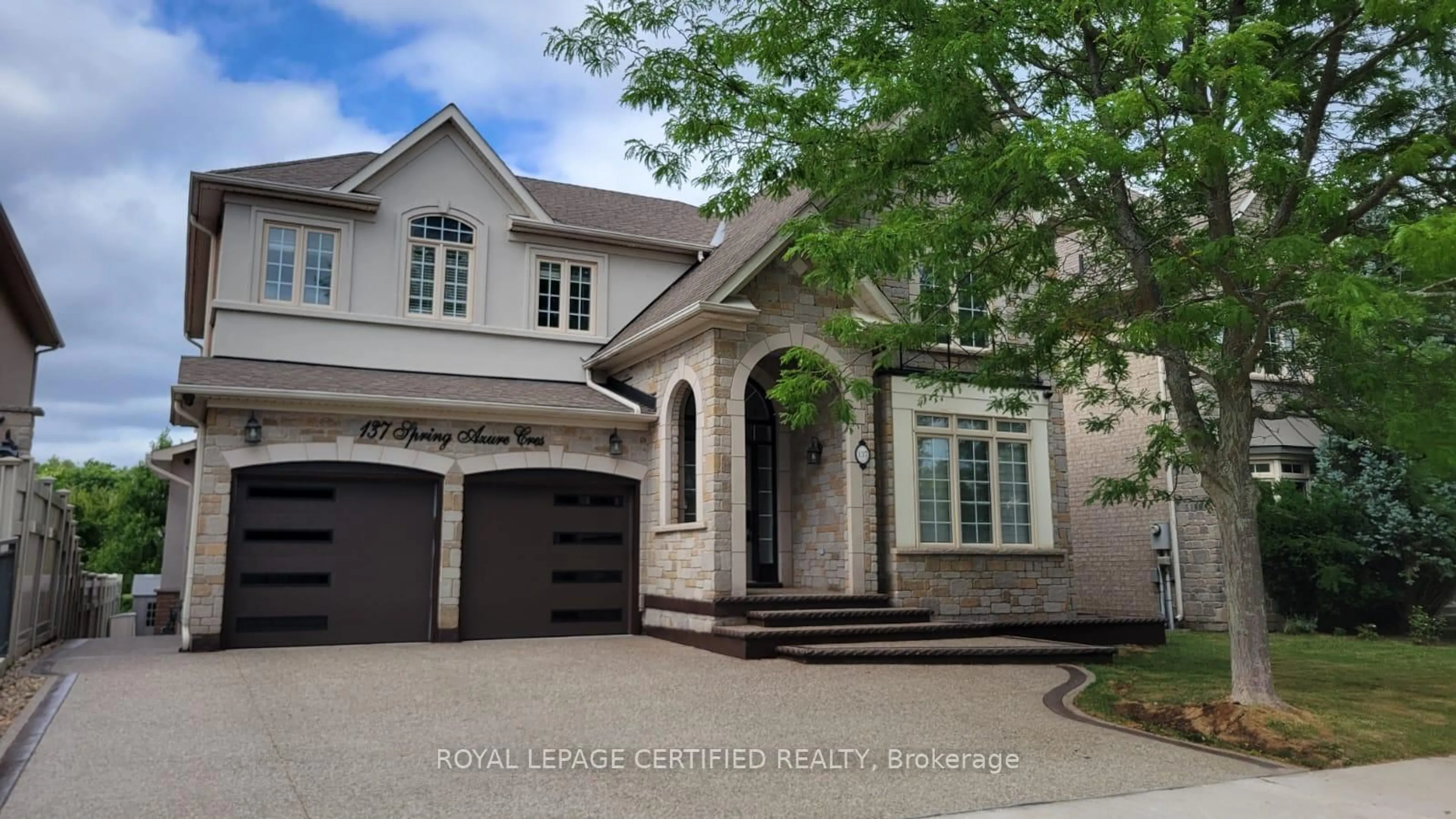 Home with brick exterior material, street for 137 Spring Azure Cres, Oakville Ontario L6L 6V8