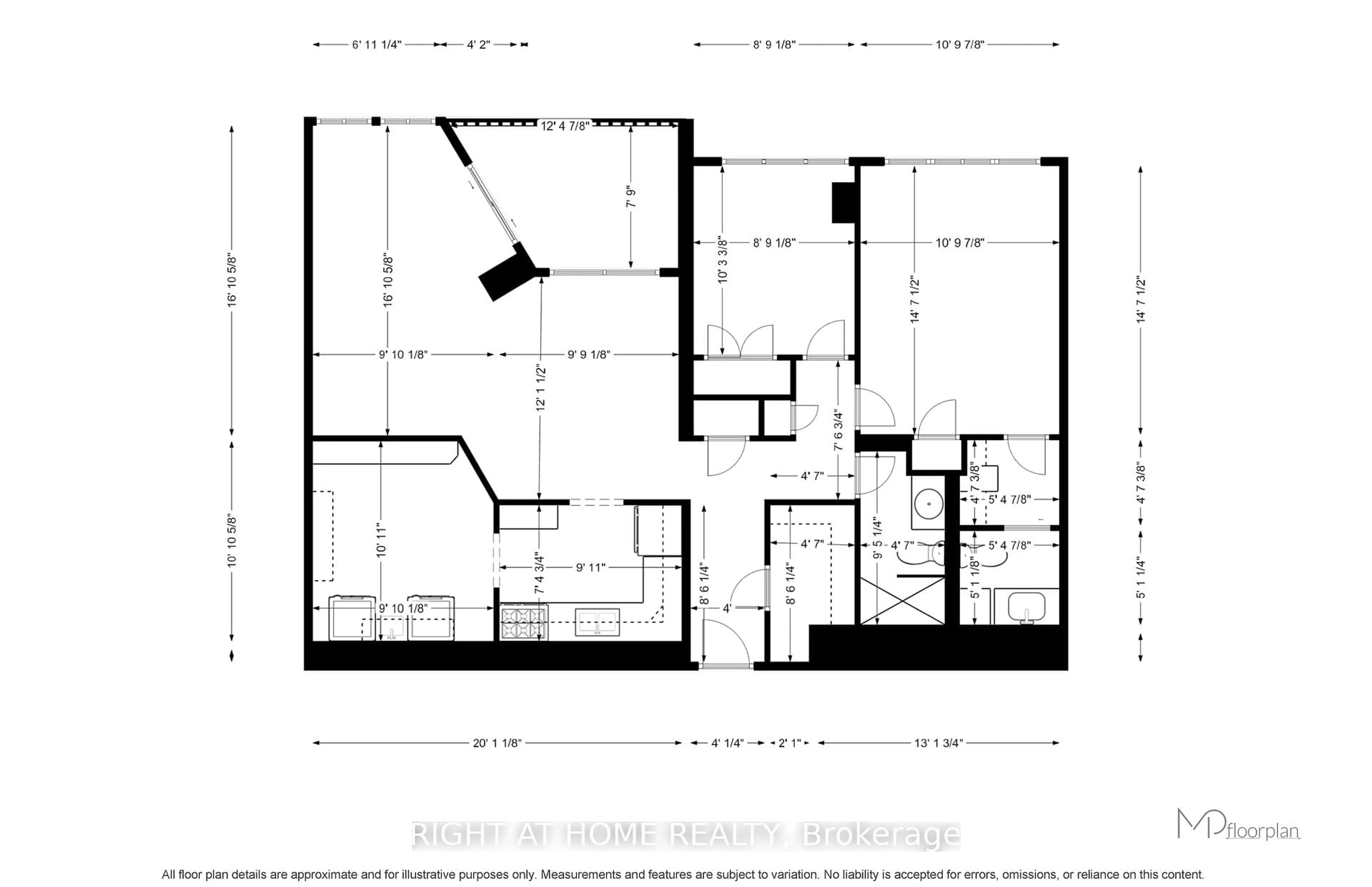 Floor plan for 1580 Mississauga Valley Blvd #310, Mississauga Ontario L5A 3T8