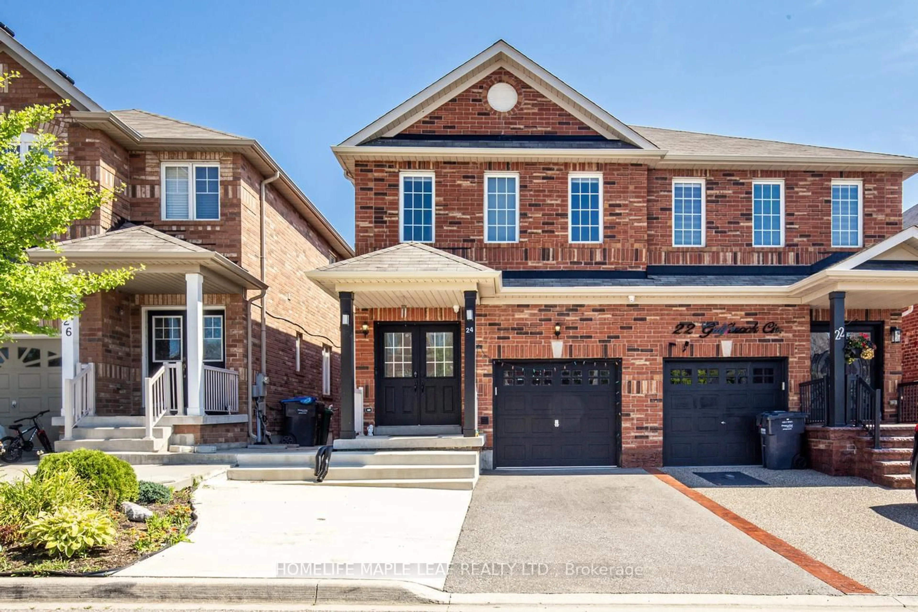 Home with brick exterior material, street for 24 Gulfbrook Circ, Brampton Ontario L6Z 0G4