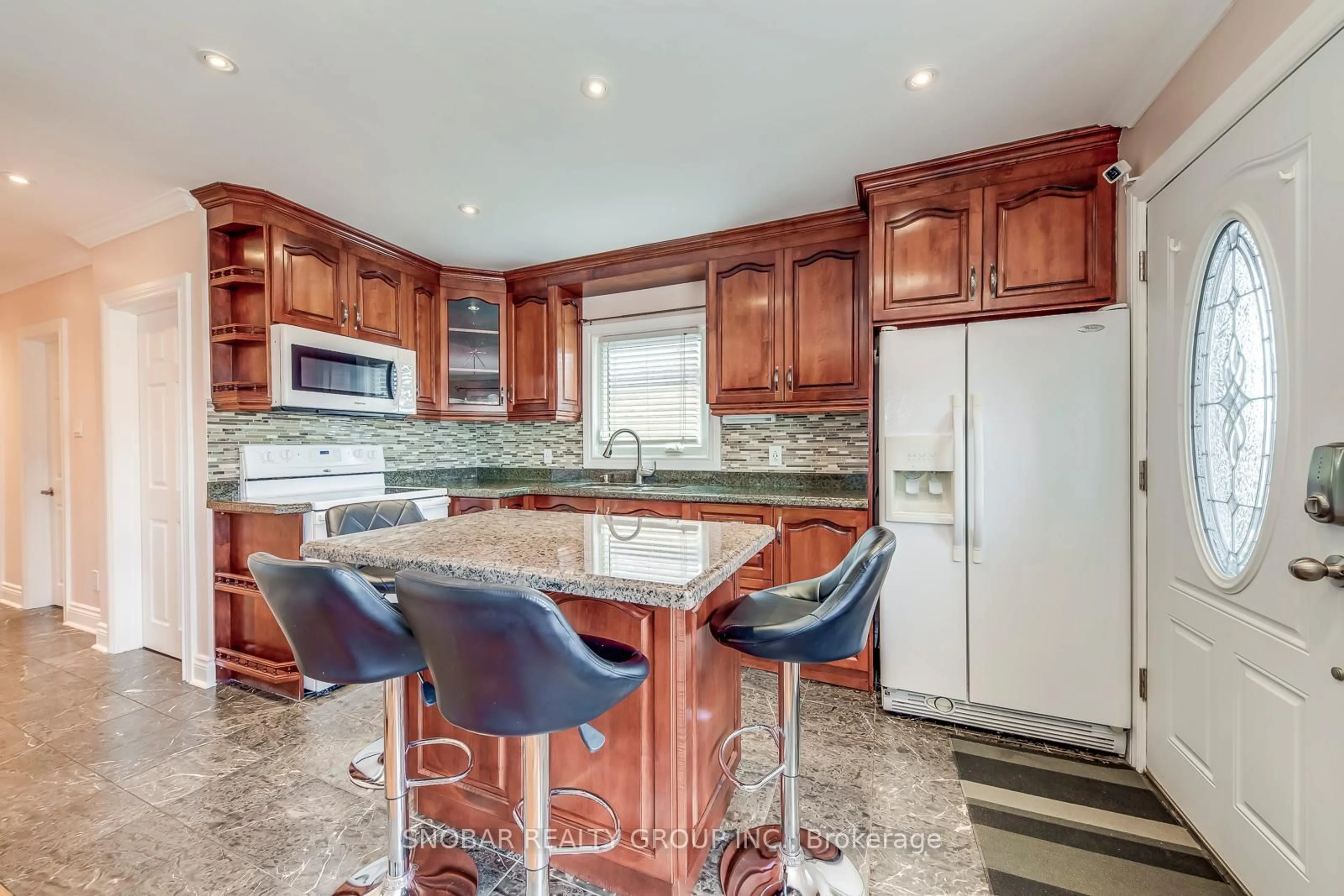 Open concept kitchen, ceramic/tile floor for 151 Cameron Ave, Toronto Ontario M6M 1R5