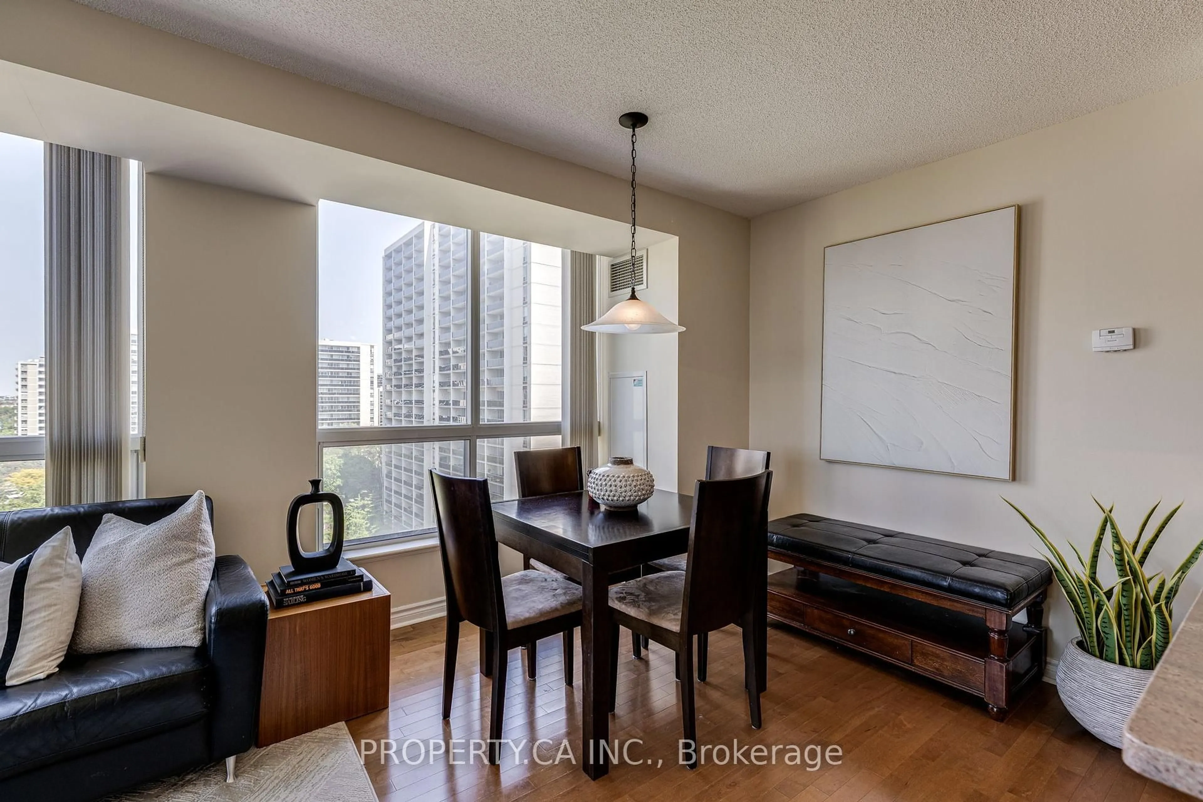 Dining room, wood/laminate floor for 70 High Park Ave #1003, Toronto Ontario M6P 1A1