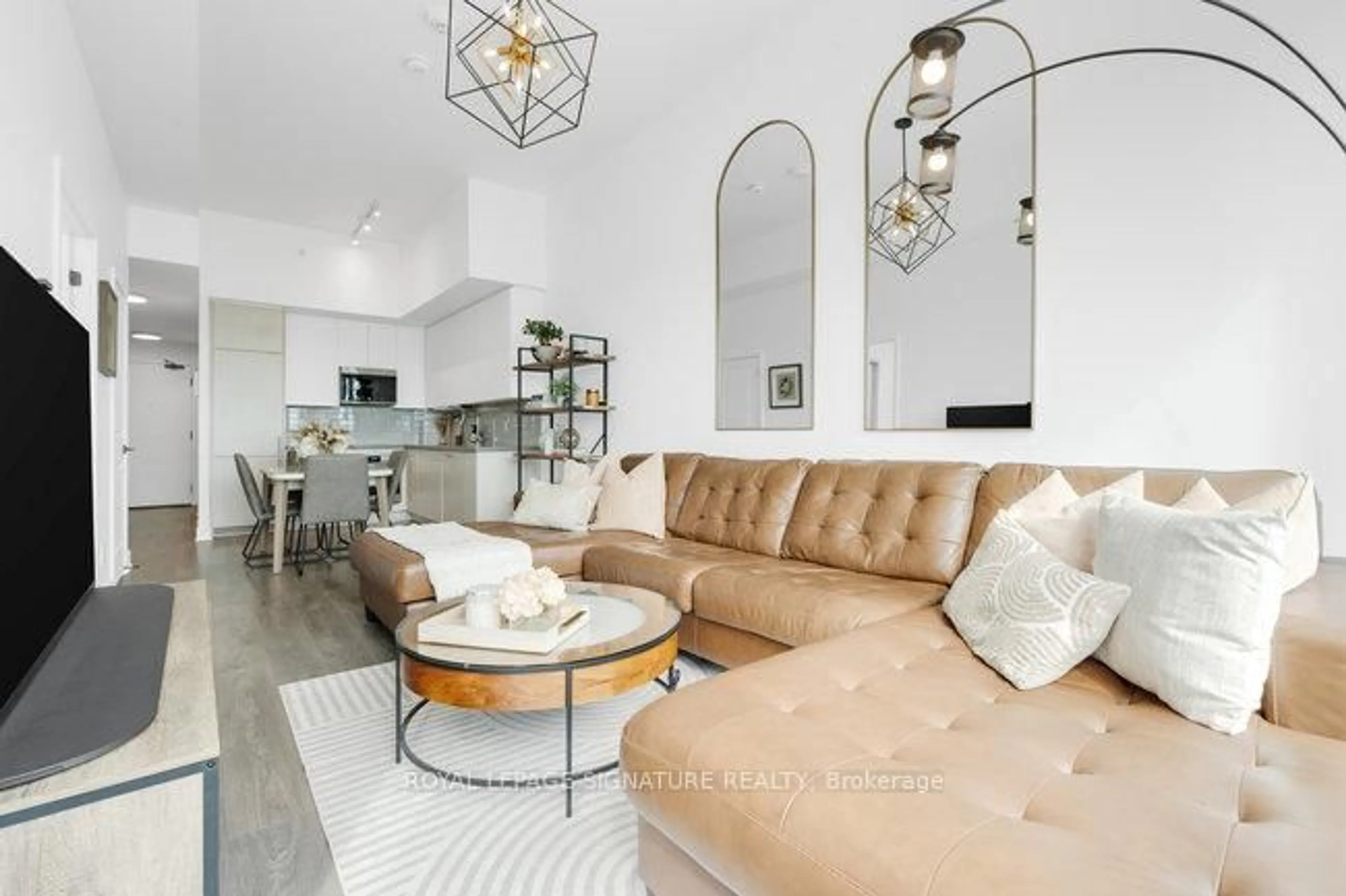 Living room with furniture, ceramic/tile floor for 2481 Taunton Rd #404, Oakville Ontario L6H 3R7