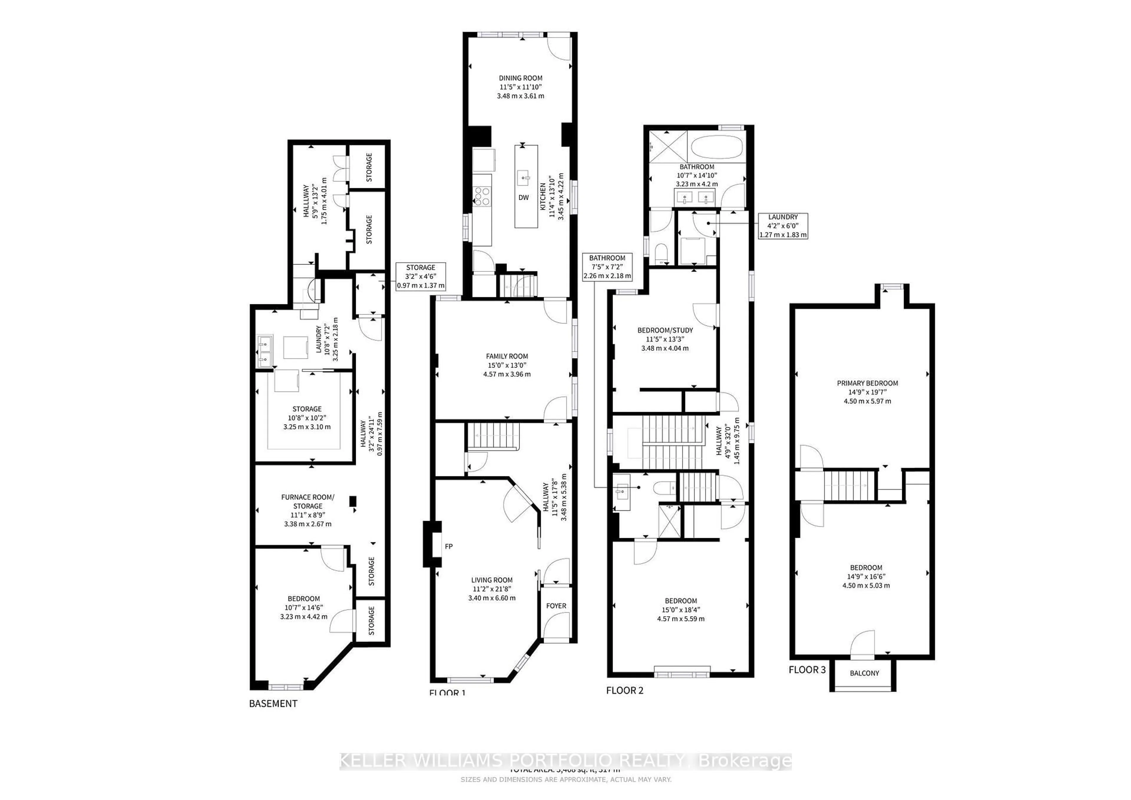 Floor plan for 51 Macdonell Ave, Toronto Ontario M6R 2A3