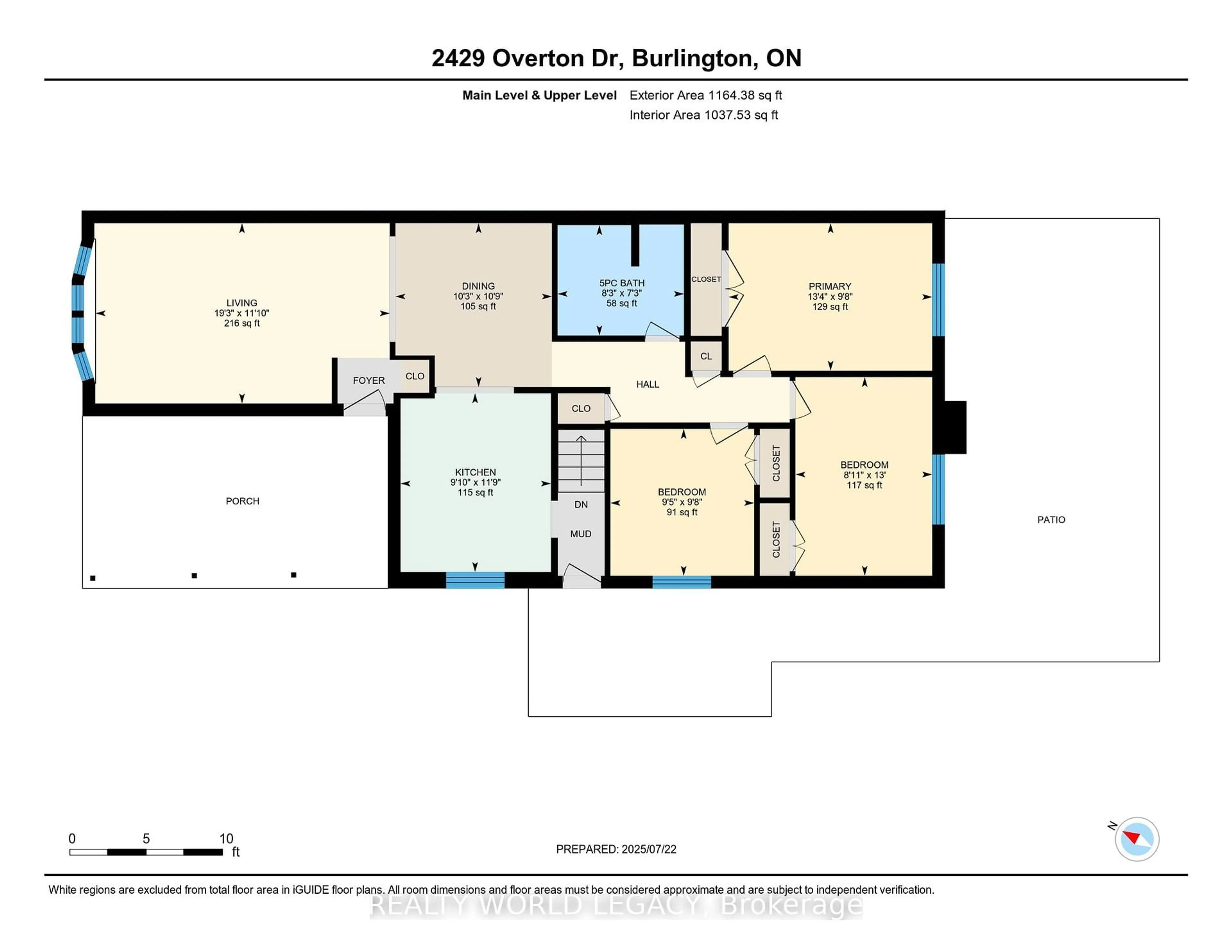 Floor plan for 2429 Overton Dr, Burlington Ontario L7P 4B6
