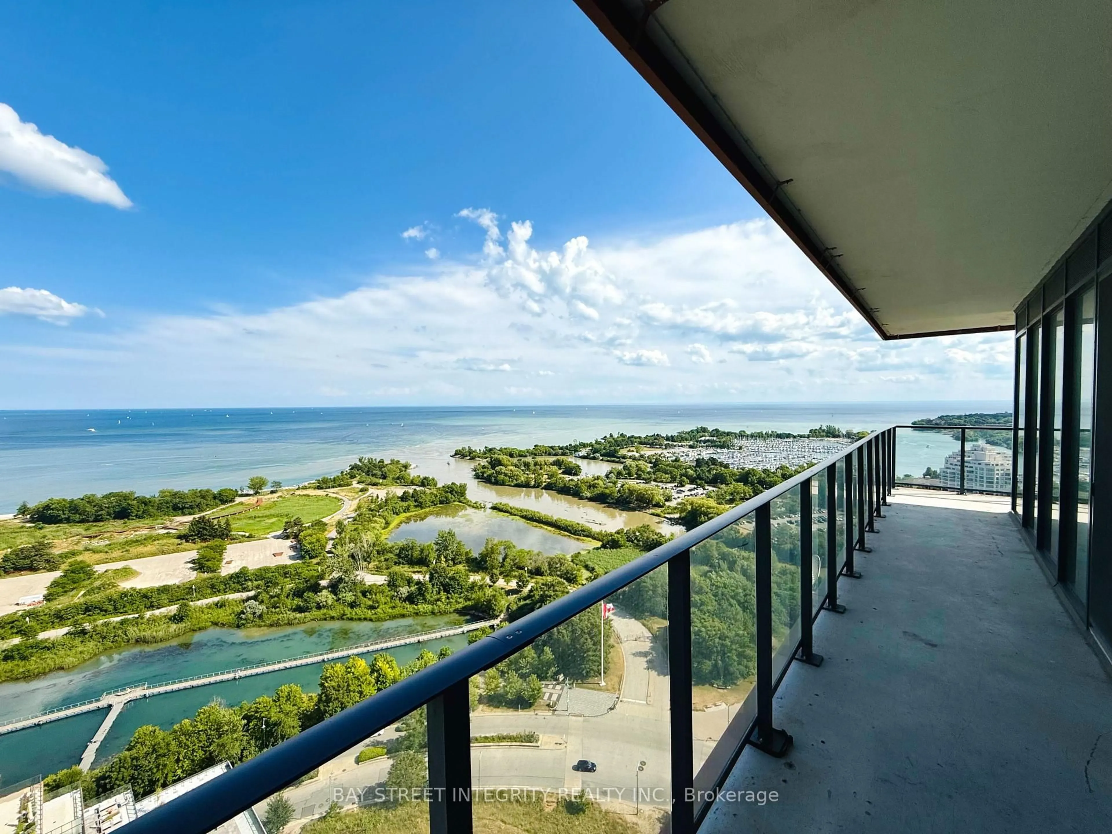 Balcony in the apartment, water/lake/river/ocean view for 30 Shore Breeze Dr #2418, Toronto Ontario M8V 0J1