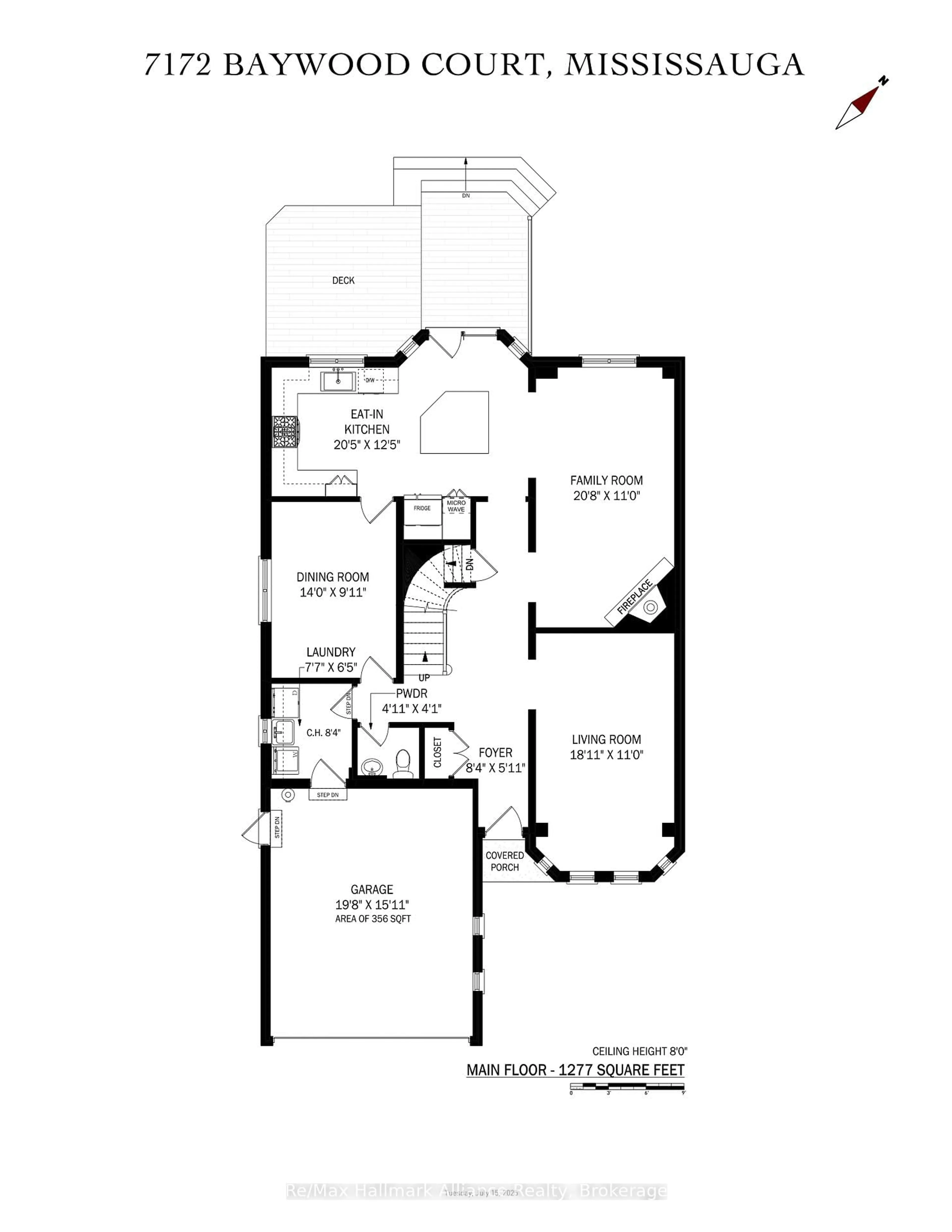Floor plan for 7172 Baywood Crt, Mississauga Ontario L5N 5N5