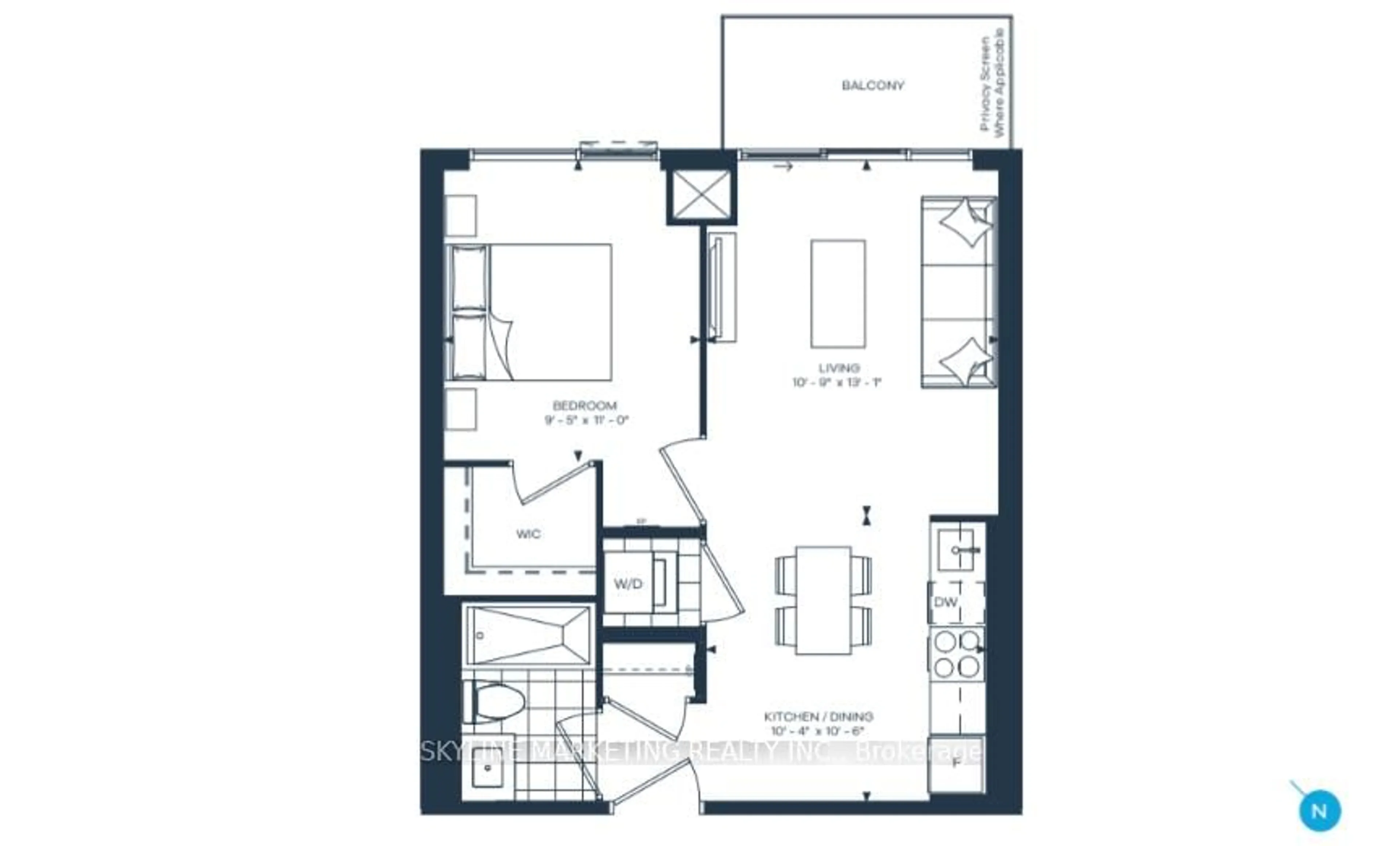 Floor plan for 2450 Old Bronte Rd #528, Oakville Ontario L6M 5P6