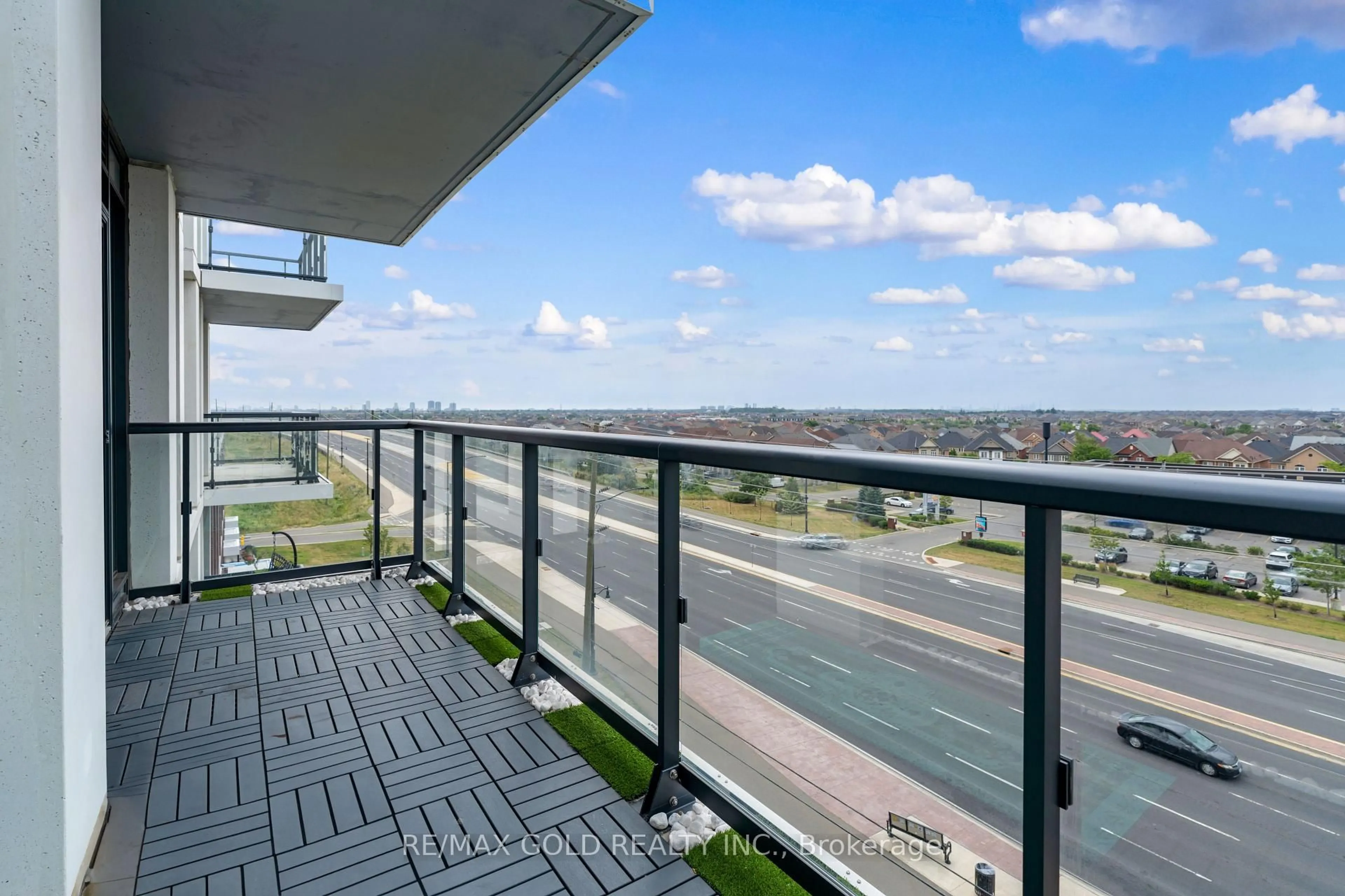 Balcony in the apartment, city buildings view from balcony for 10 lagerfeld Dr #506 A, Brampton Ontario L7A 5L3
