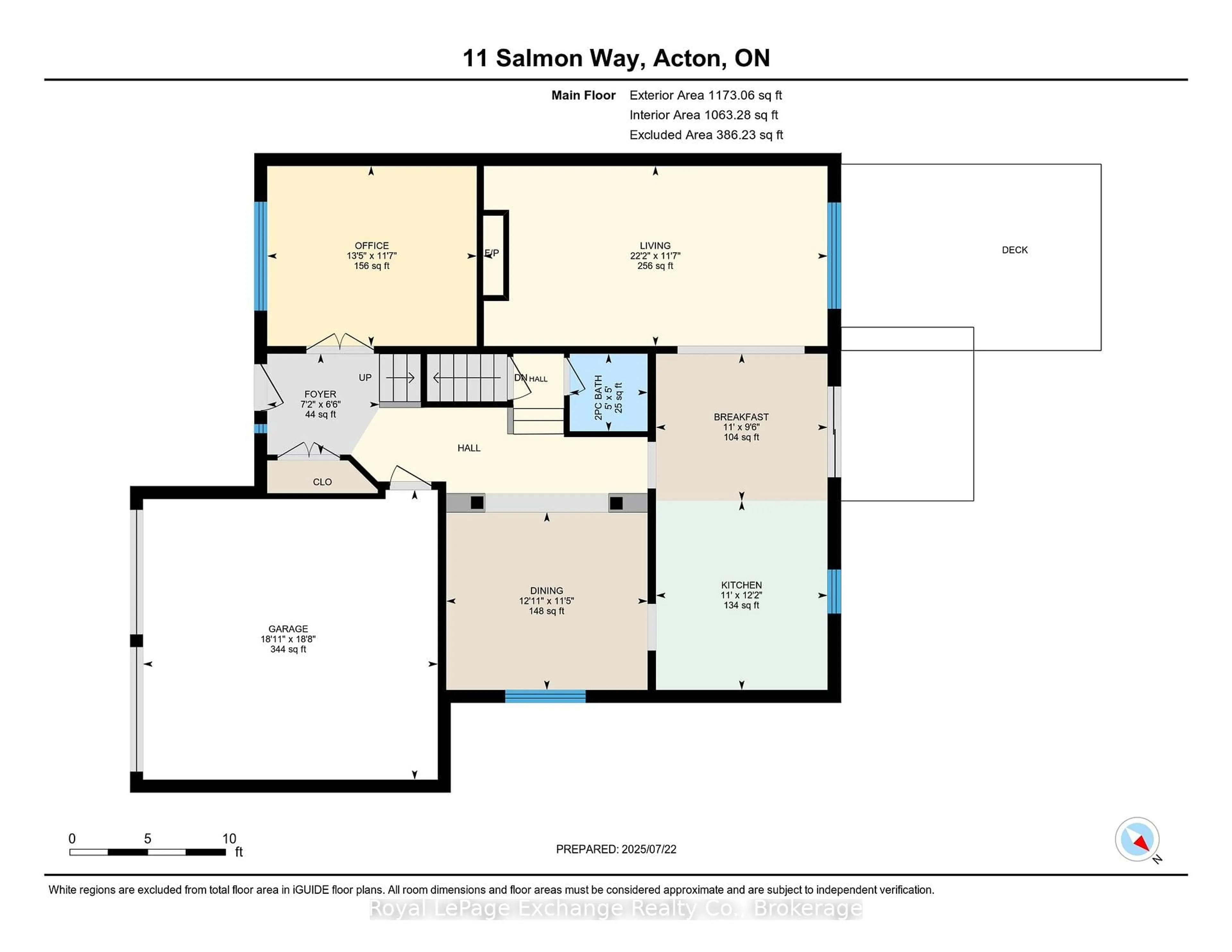Floor plan for 11 Salmon Way, Halton Hills Ontario L7J 3B1