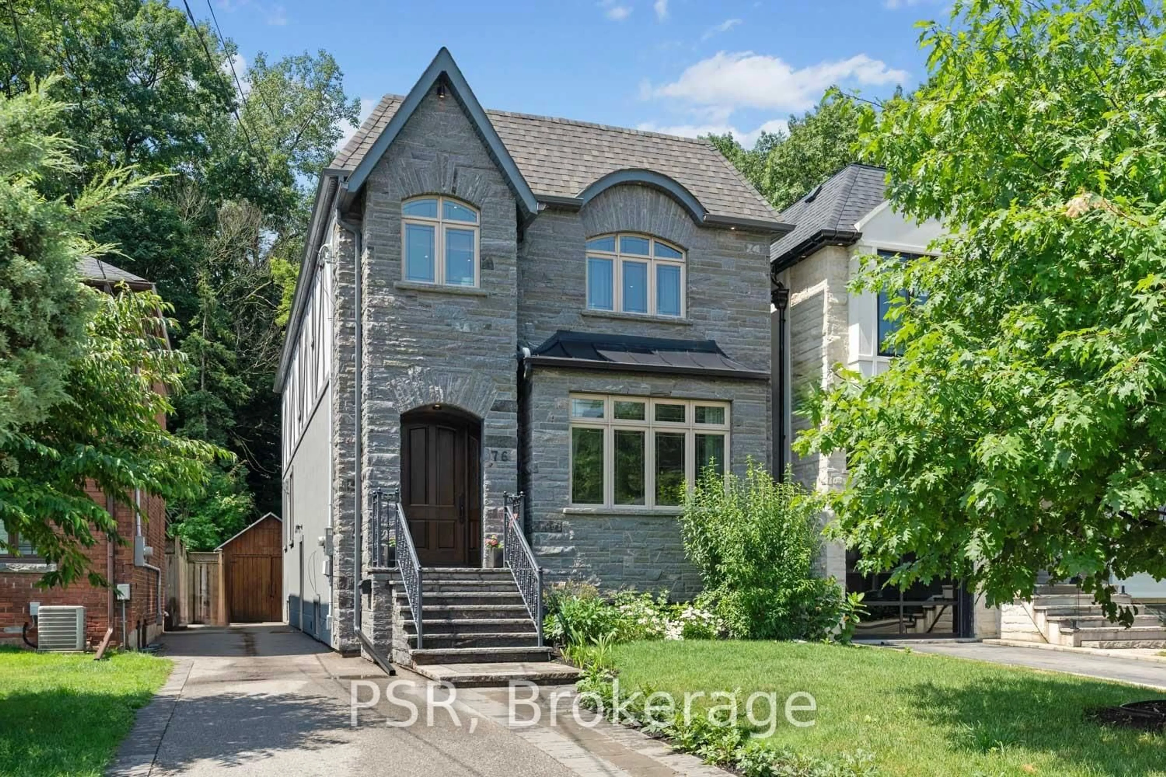 Home with brick exterior material, street for 76 South Kingsway, Toronto Ontario M6S 3T3