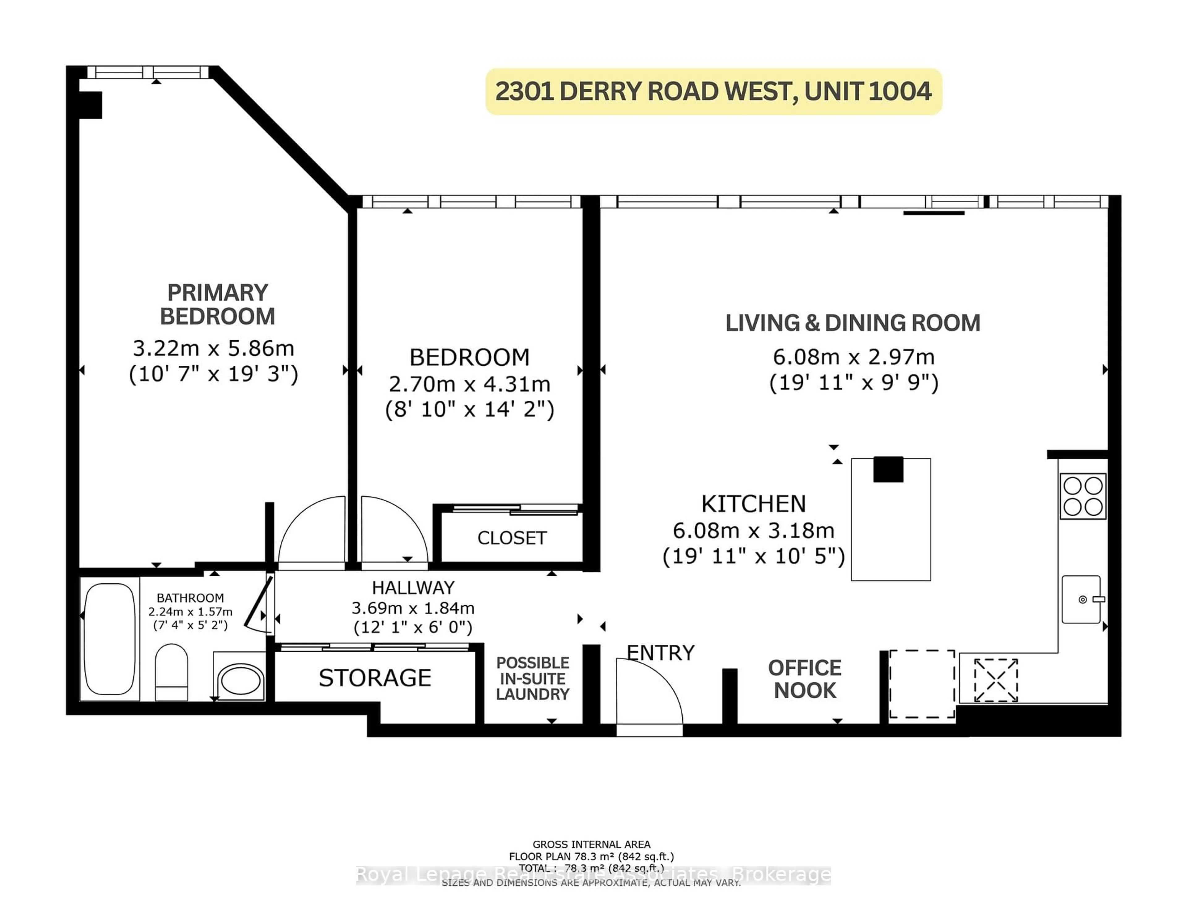 Floor plan for 2301 Derry Rd #1004, Mississauga Ontario L5N 2R4