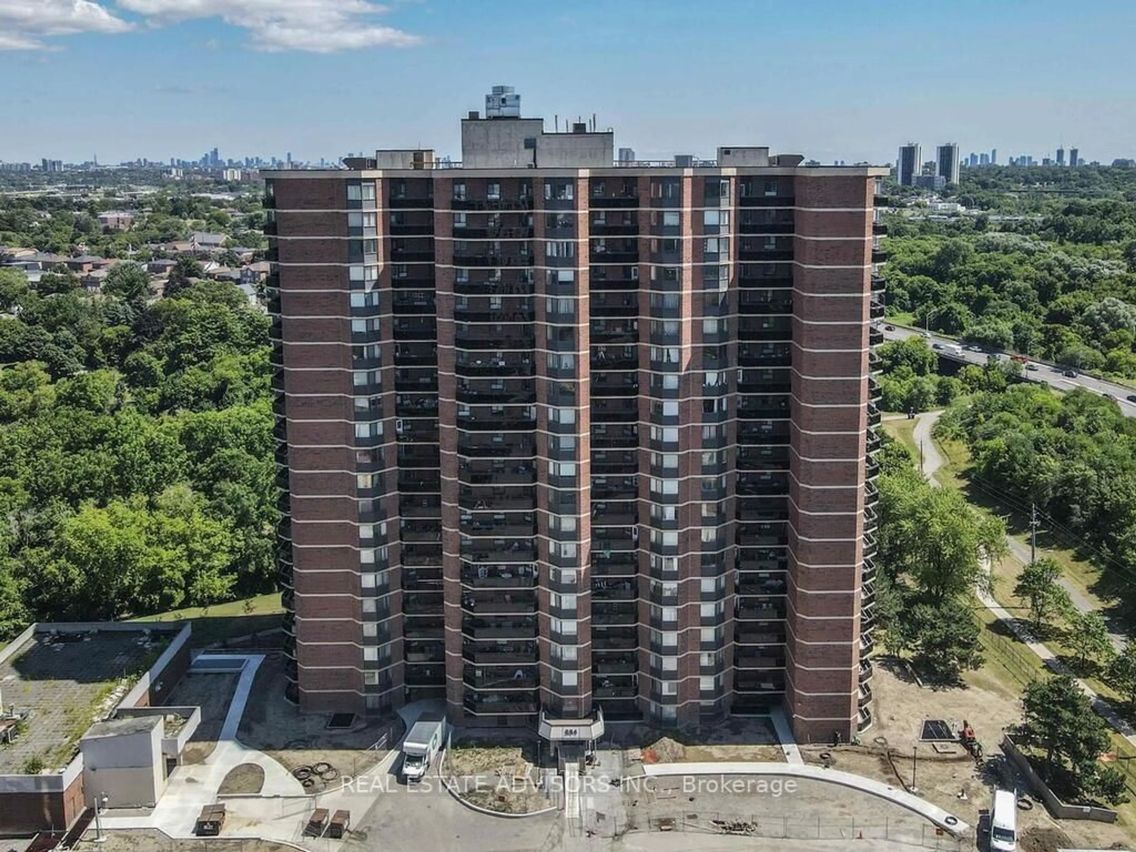 A pic from outside/outdoor area/front of a property/back of a property/a pic from drone, city buildings view from balcony for 234 Albion Rd #804, Toronto Ontario M9W 6A5