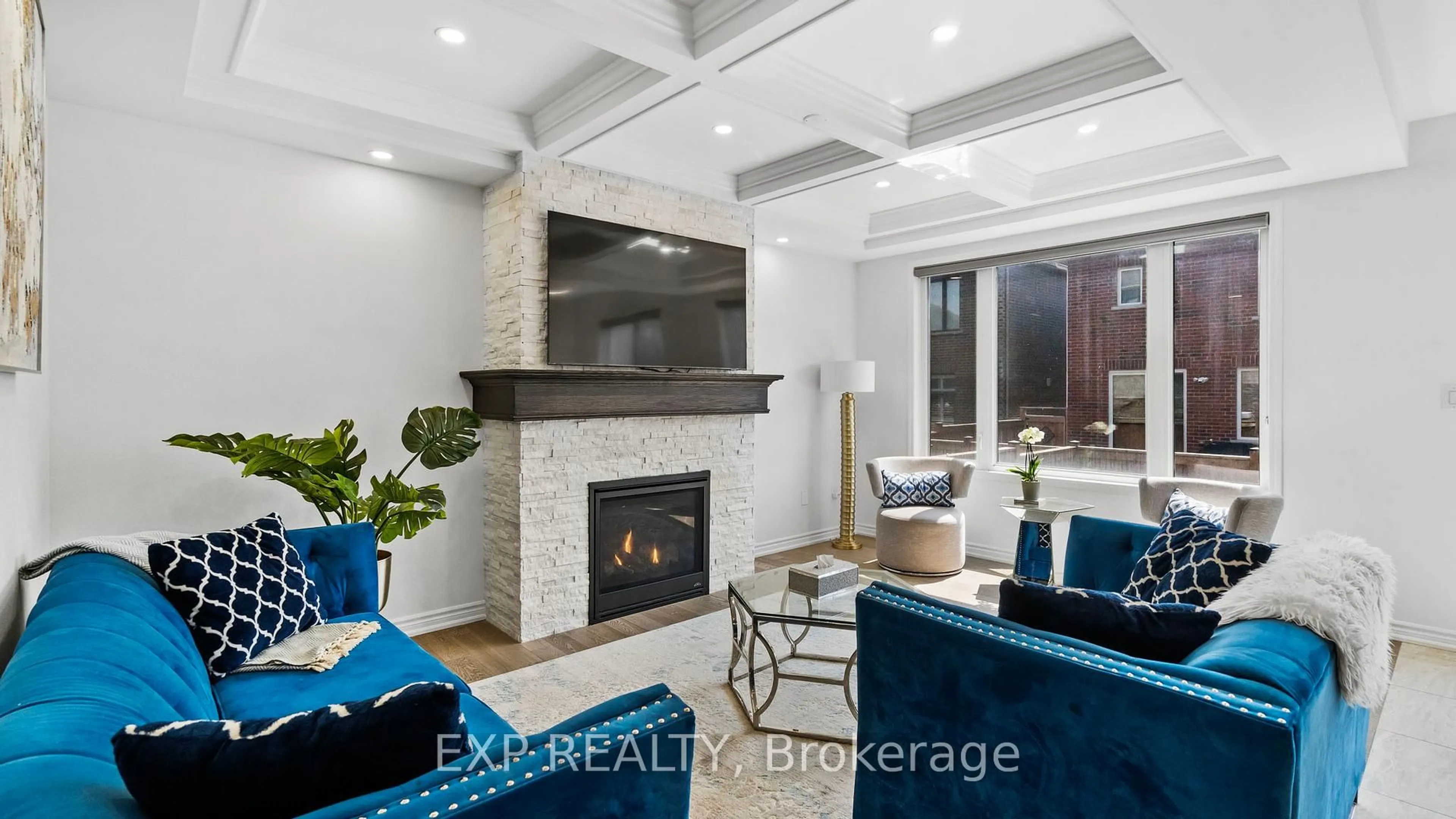 Living room with furniture, ceramic/tile floor for 732 Aspen Terr, Milton Ontario L9T 2X5
