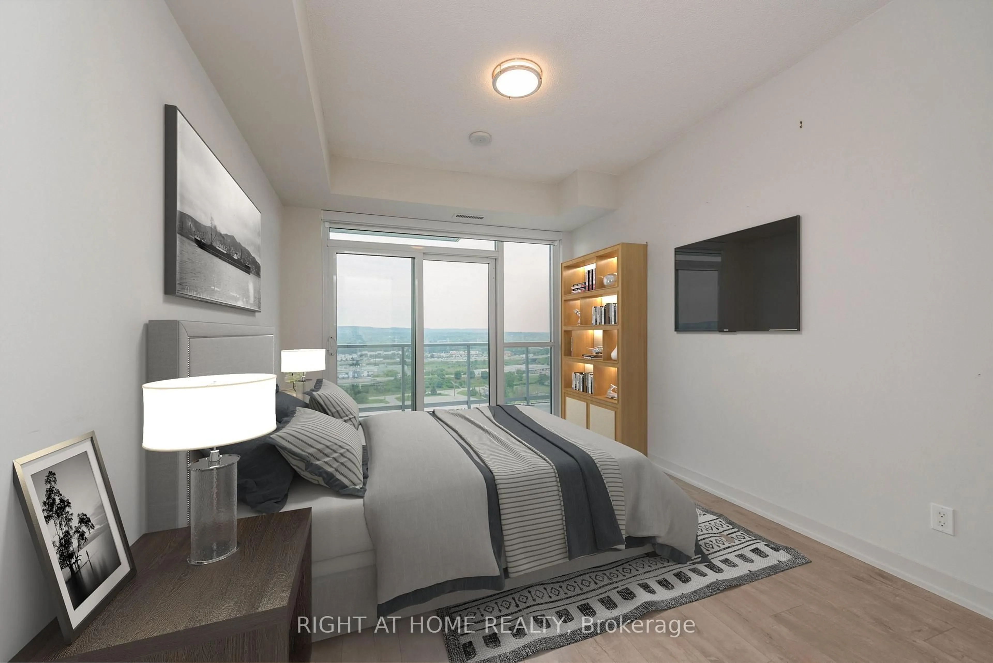 Bedroom with bed, unknown for 2081 FAIRVIEW St #1901, Burlington Ontario L7S 2K4