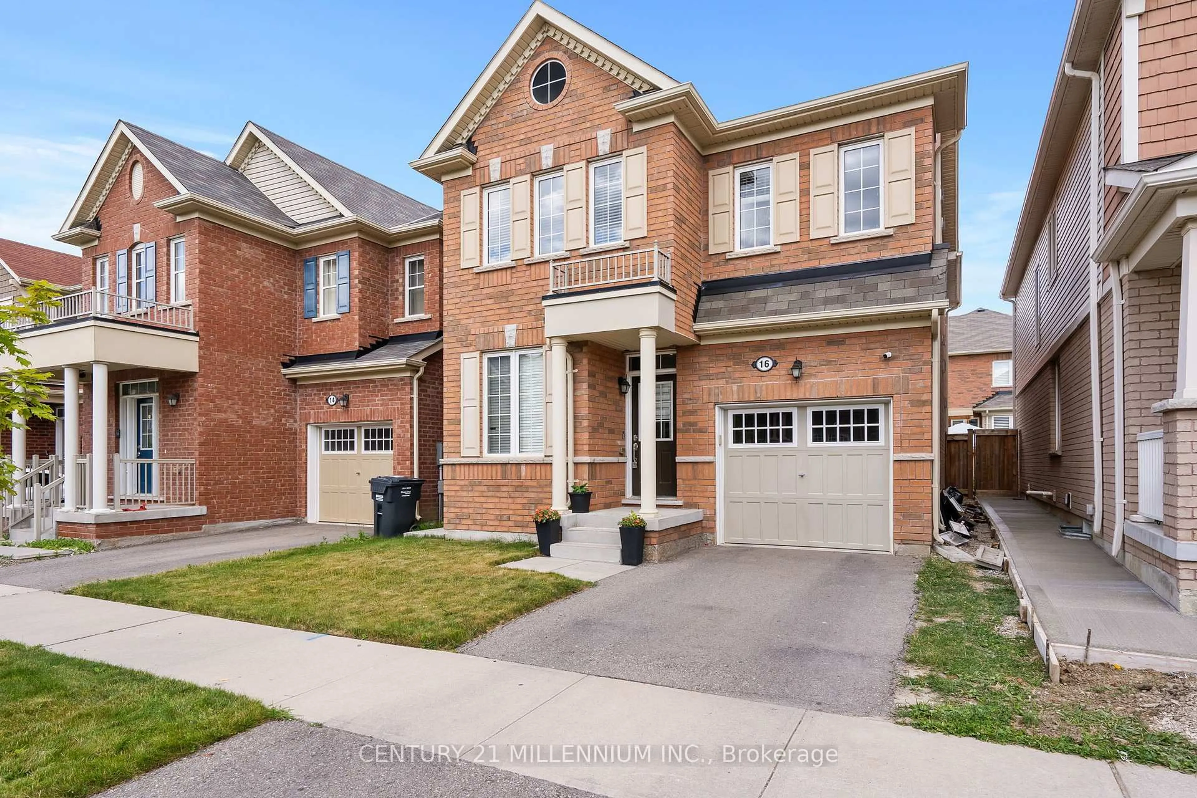 Home with brick exterior material, street for 16 Jemima Rd, Brampton Ontario L7A 4T6