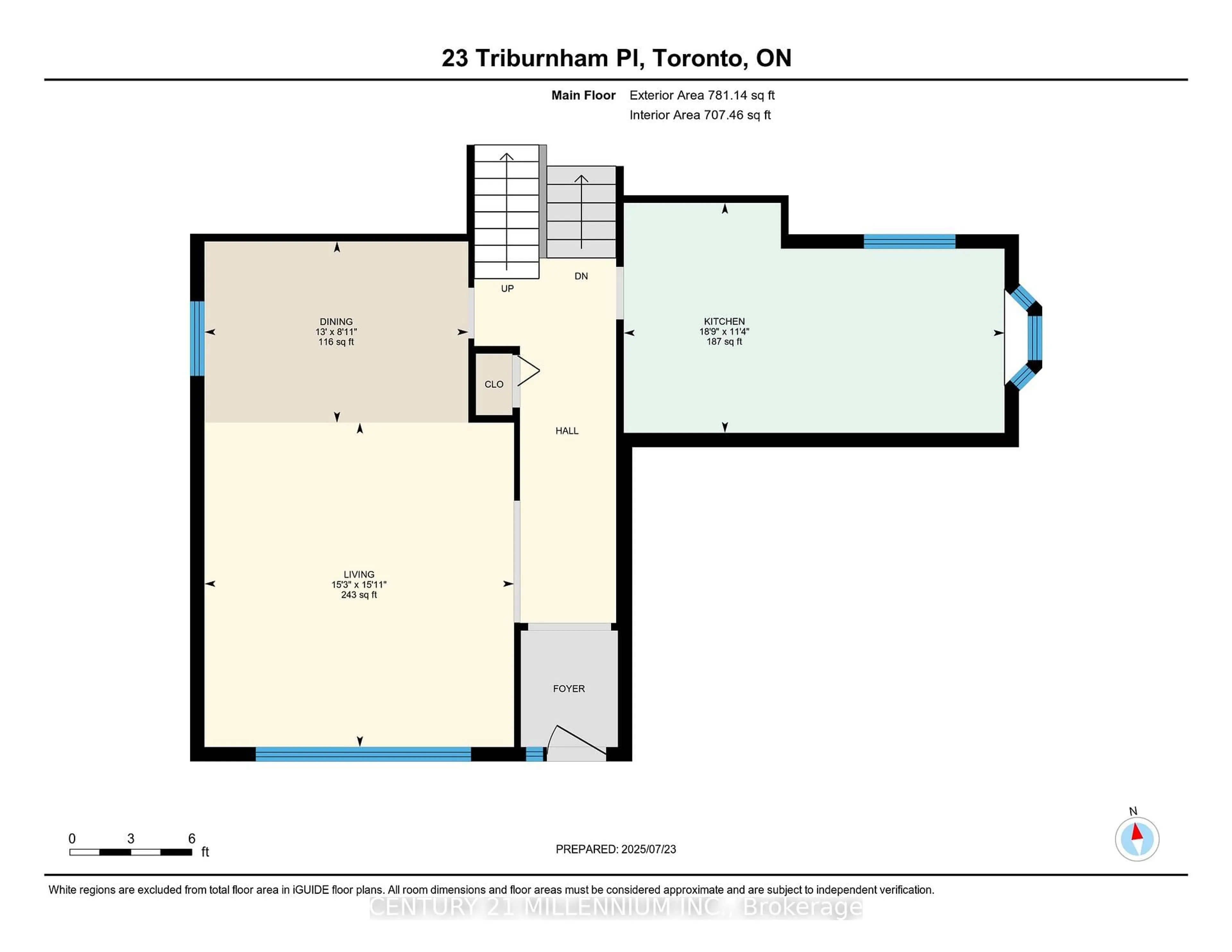 Floor plan for 23 Triburnham Pl, Toronto Ontario M9C 3P3