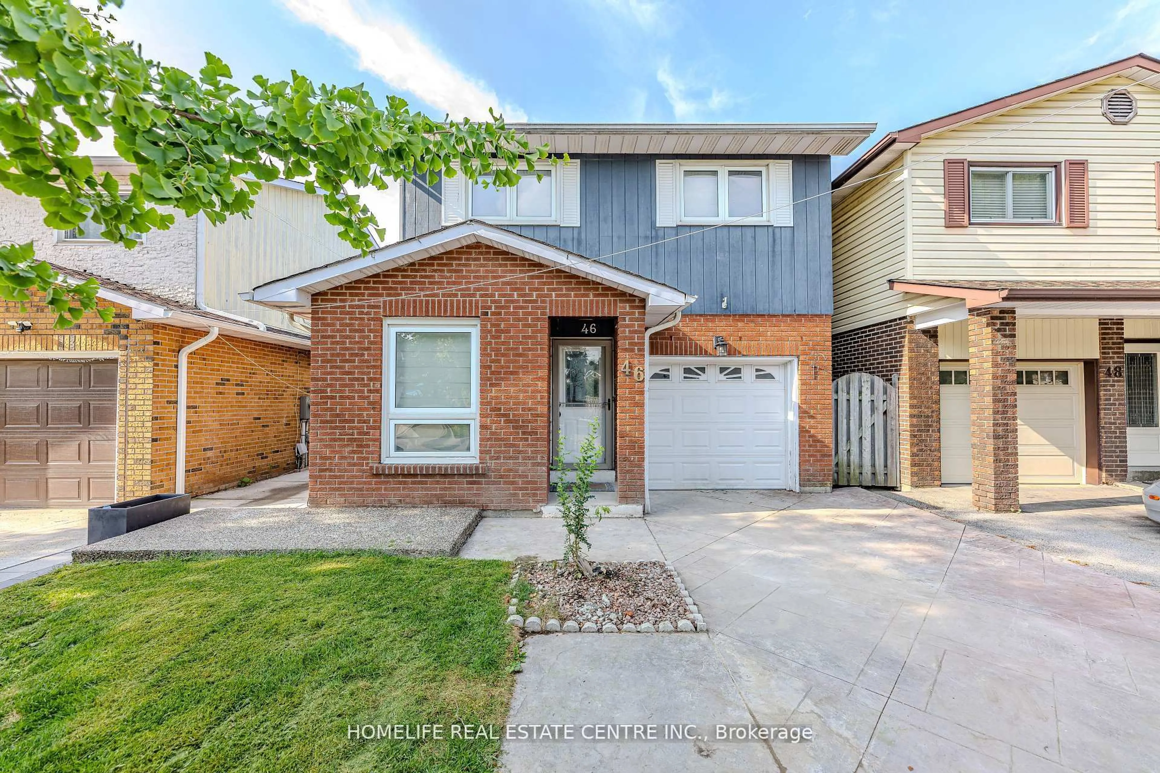 Home with brick exterior material, street for 46 Lady Stewart Blvd, Brampton Ontario L6S 3Y3