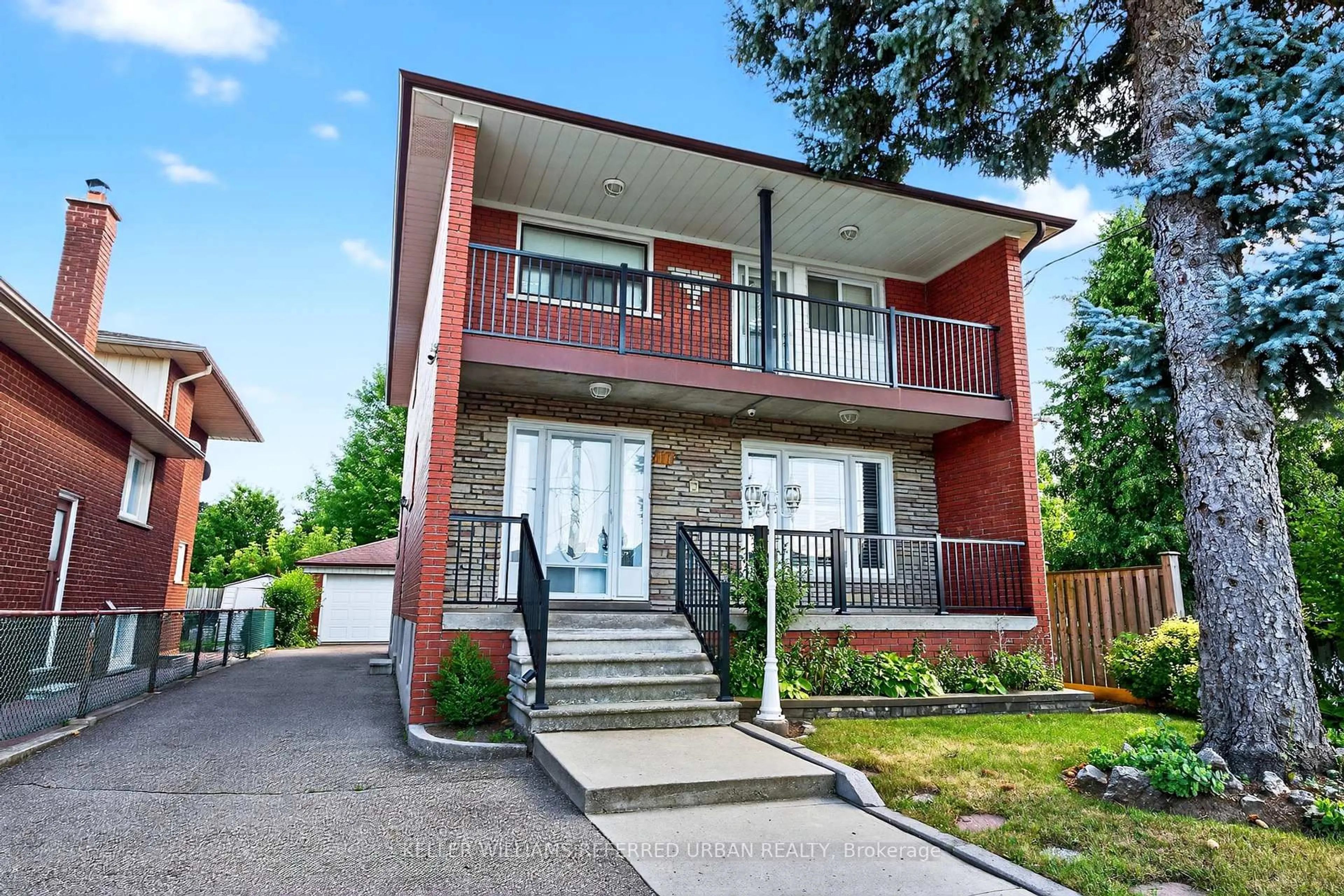 Home with brick exterior material, street for 117 Harding Ave, Toronto Ontario M6M 3A4
