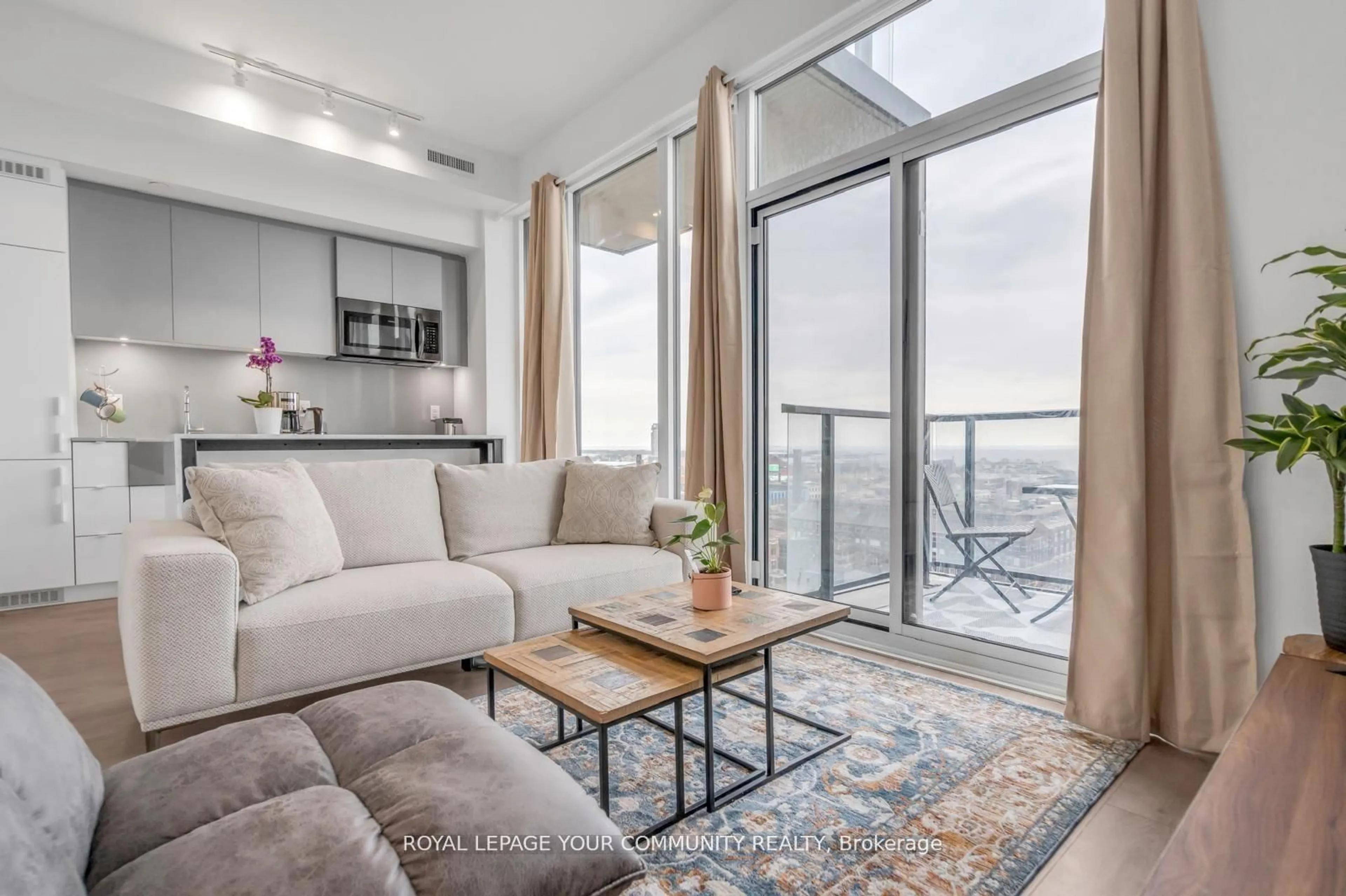 Living room with furniture, unknown for 270 Dufferin St #1106, Toronto Ontario M6K 0H8