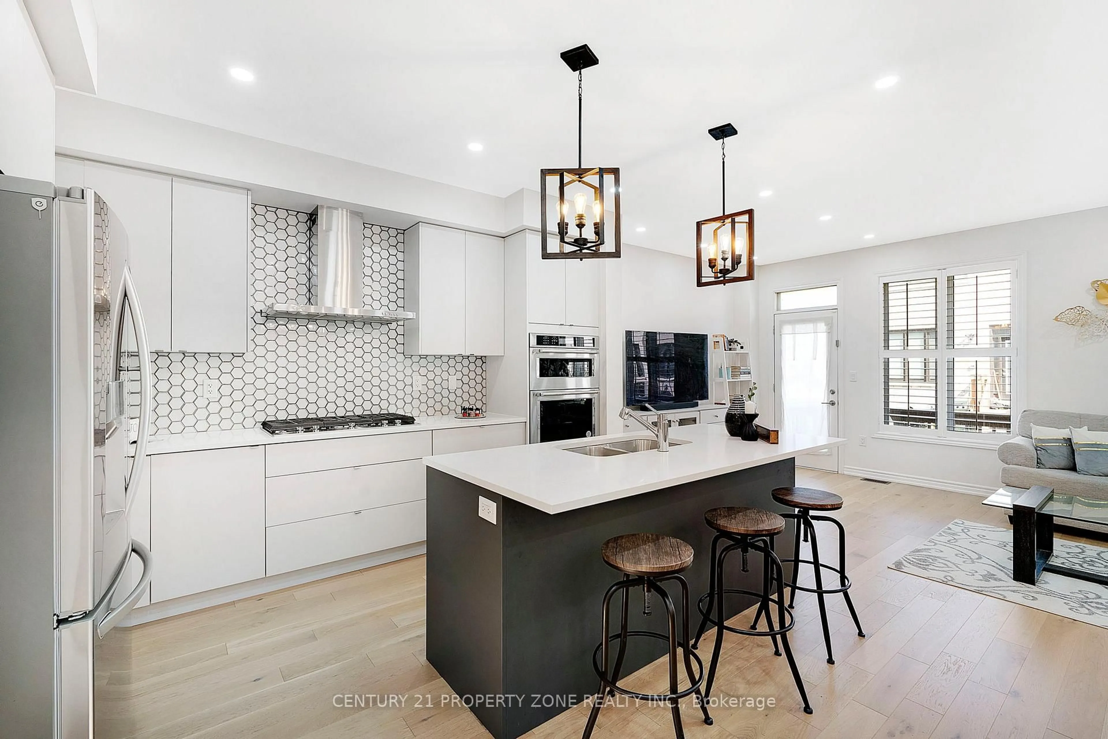 Contemporary kitchen, ceramic/tile floor for 458 Bergamot Ave, Milton Ontario L9E 1T8
